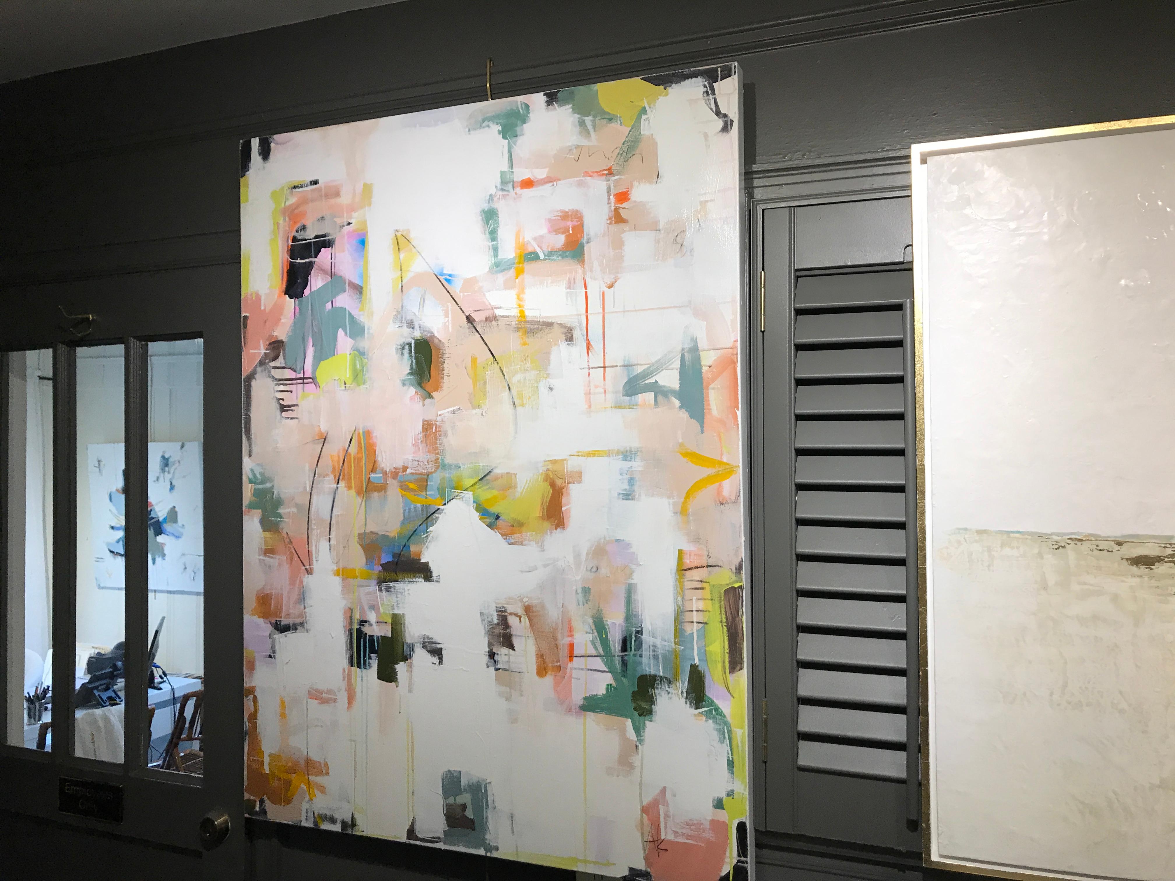One Time by Annie King, Large Abstract Mixed Media on Canvas Painting 1