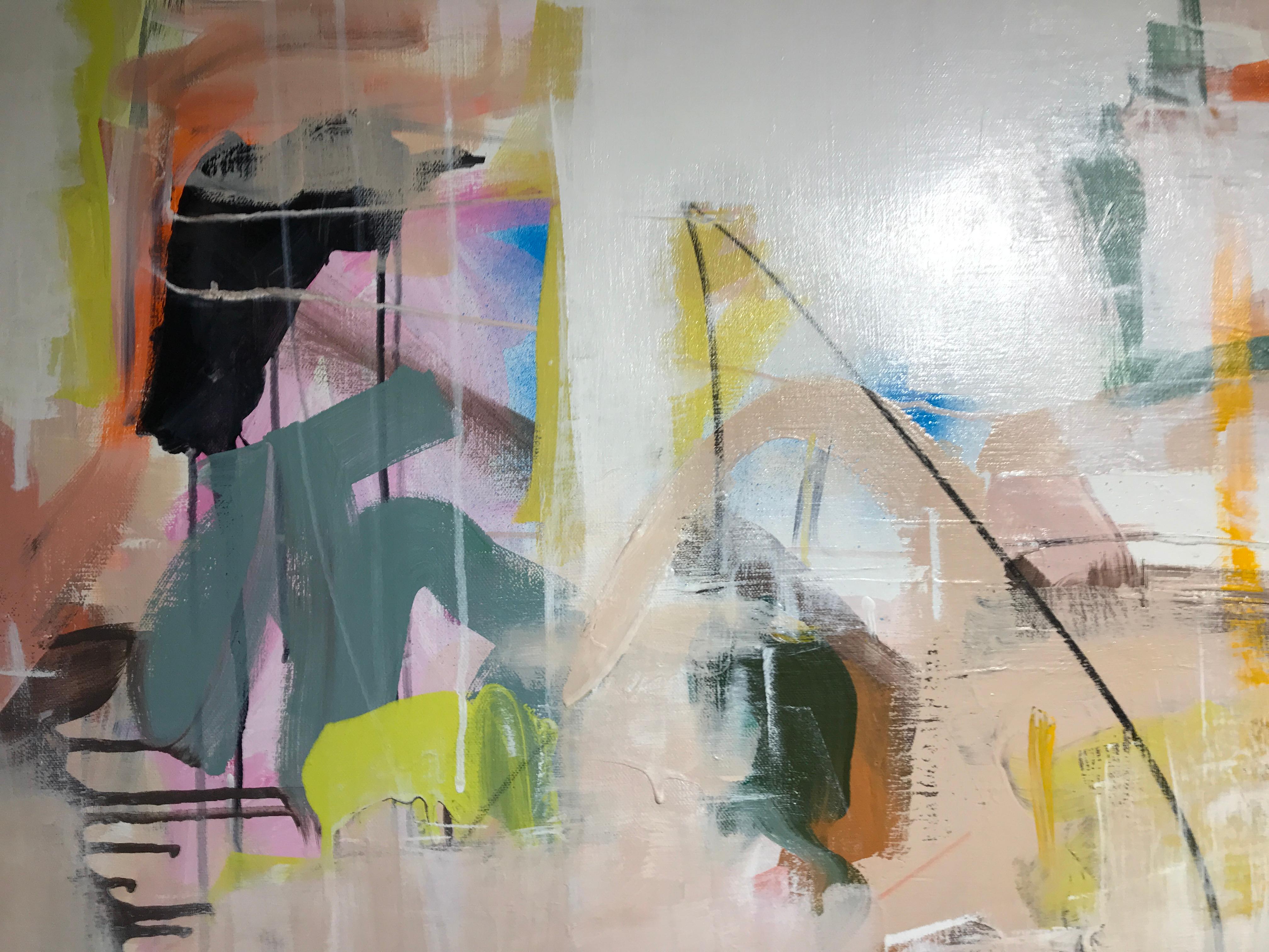 One Time by Annie King, Large Abstract Mixed Media on Canvas Painting 4