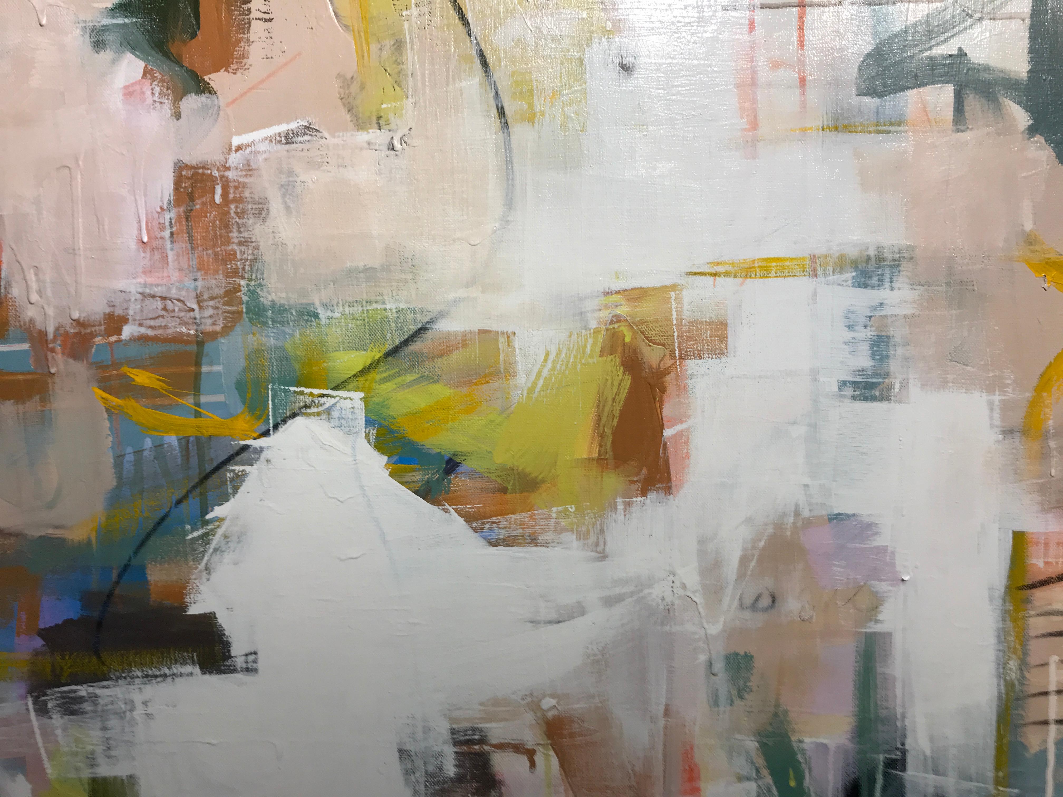 One Time by Annie King, Large Abstract Mixed Media on Canvas Painting 6