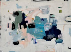 The Exchange of Wills von Annie King, horizontales abstraktes Gemälde auf Leinwand