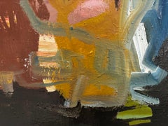 The Fives on High by Annie King, Large Abstract Painting on Canvas, Black