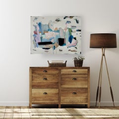 The Flowers Whispered - peinture abstraite mixte originale - art contemporain