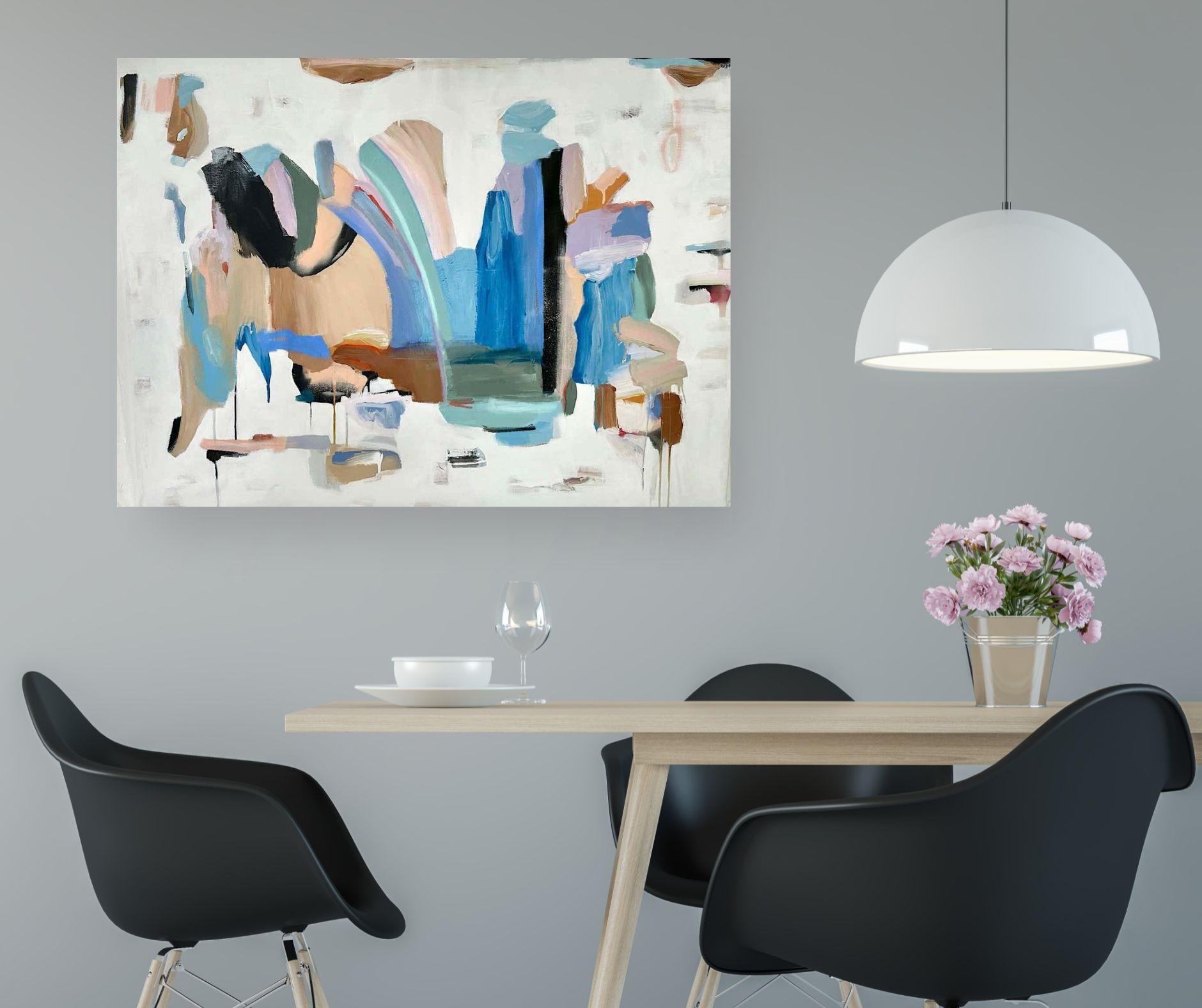 Schätze des Unvollendeten-abstrakte Gemälde in Mischtechnik-zeitgenössische Kunst – Painting von Annie King