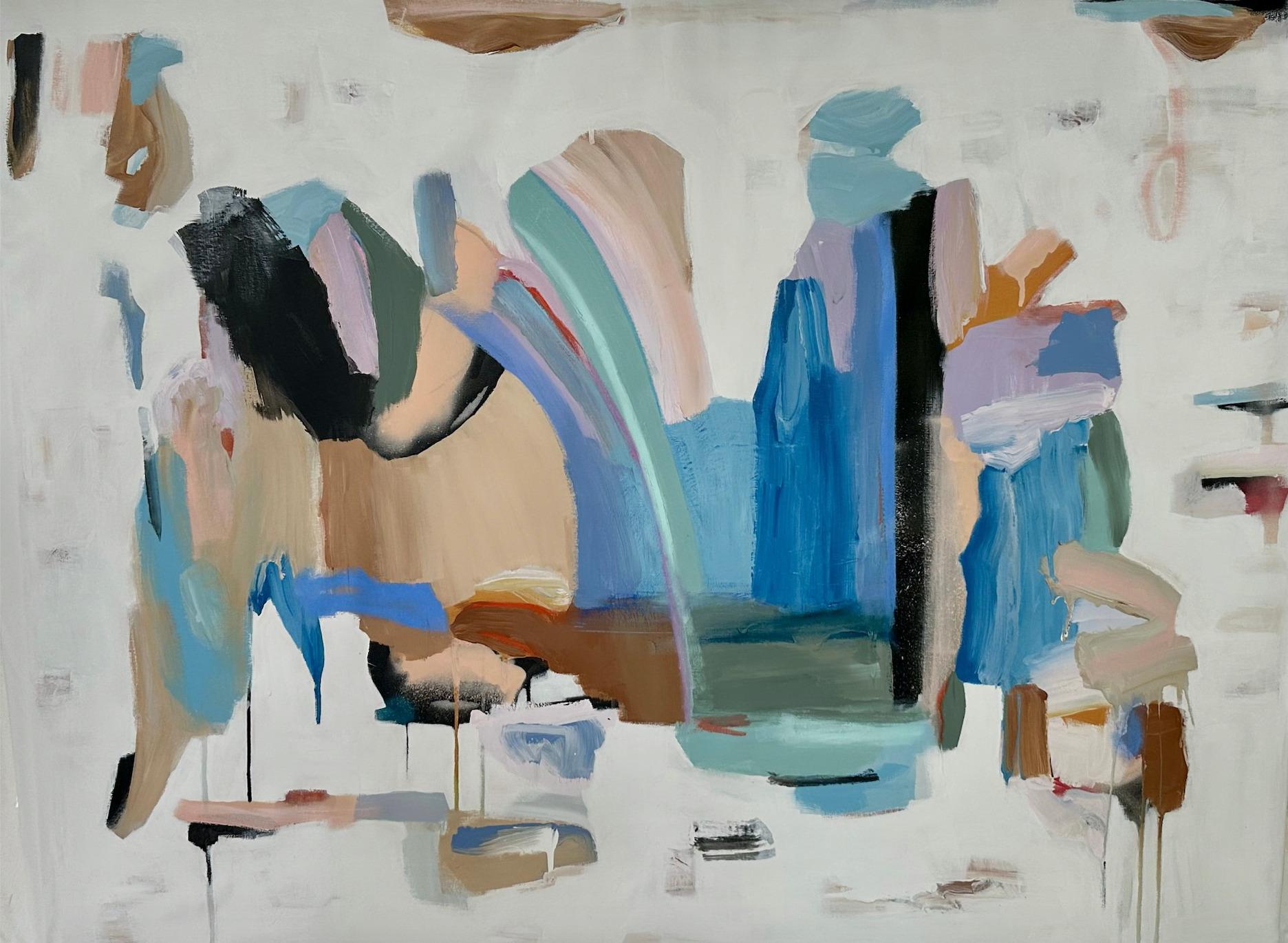 Landscape Painting Annie King - Trésors de l'inachevé - peinture abstraite originale en techniques mixtes - art contemporain