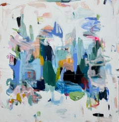 What Might Otherwise Be Invisible von Annie King, Quadratisches abstraktes Gemälde