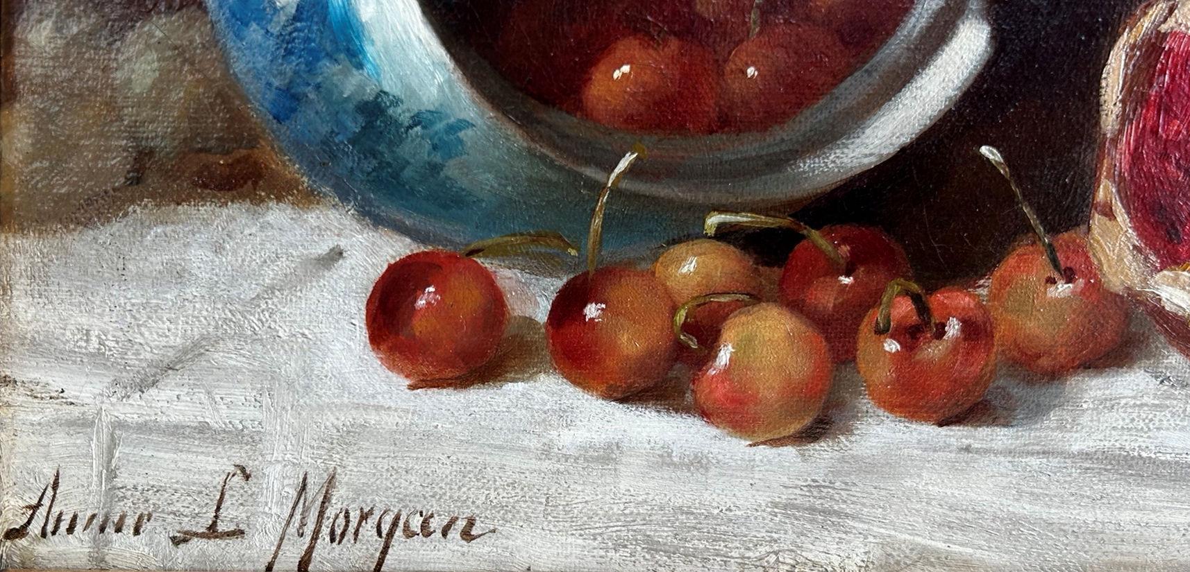 I.L.A. Morgan
Nature morte avec cerises, raisins et grenade, vers 1880
Signé en bas à gauche
Huile sur toile
20 x 16 pouces
