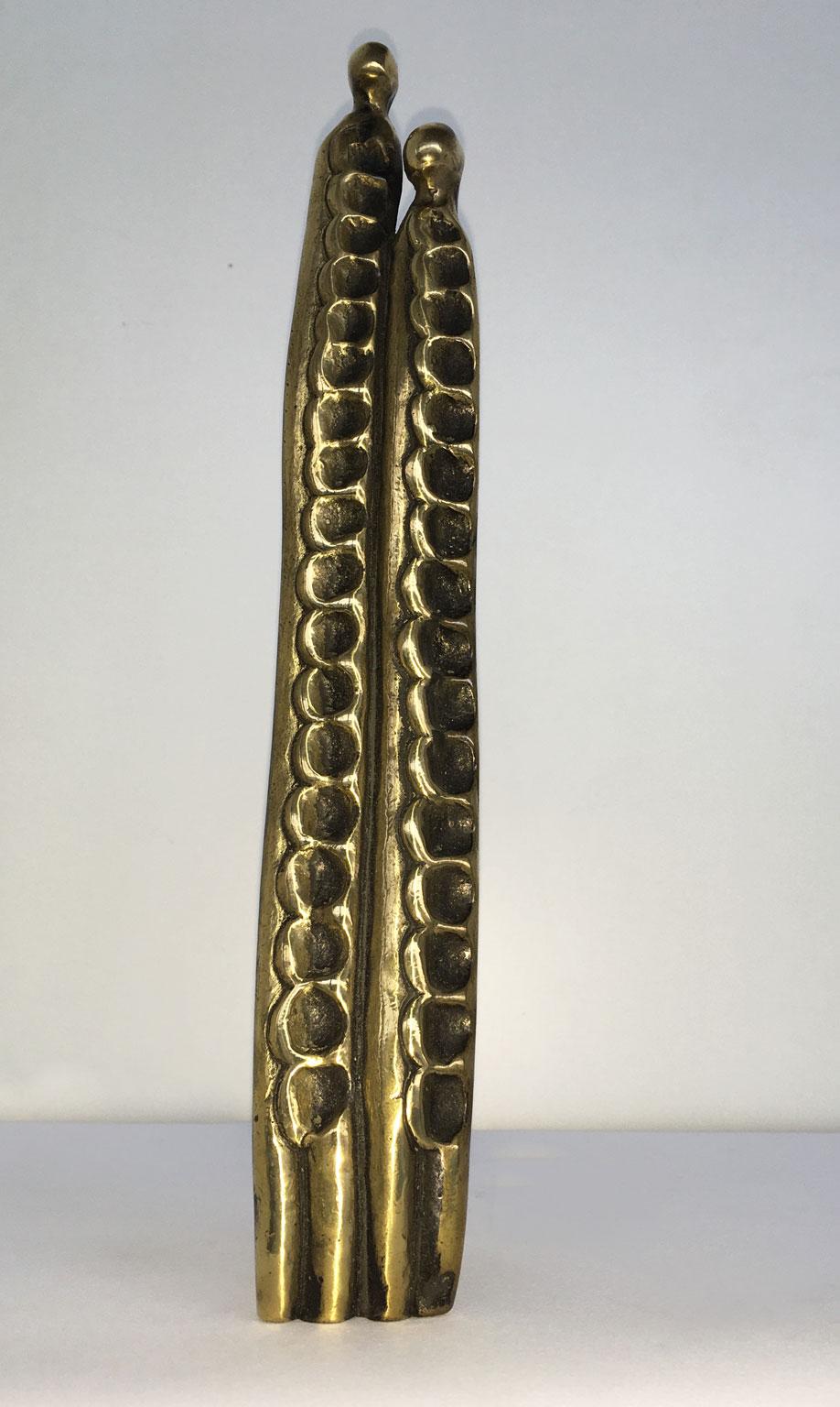 Abstrakte Bronzeskulptur Annie Lambert Vento, Italien, 1985  Wind im Angebot 10