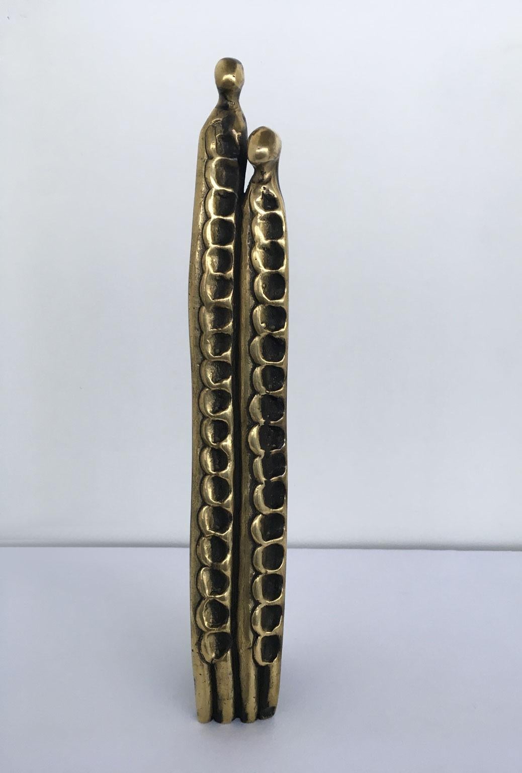 Abstrakte Bronzeskulptur Annie Lambert Vento, Italien, 1985  Wind im Angebot 1