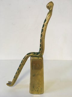 Seule Italien 1985 Postmoderne abstrakte Bronzeskulptur von Annie Lambert, Italien