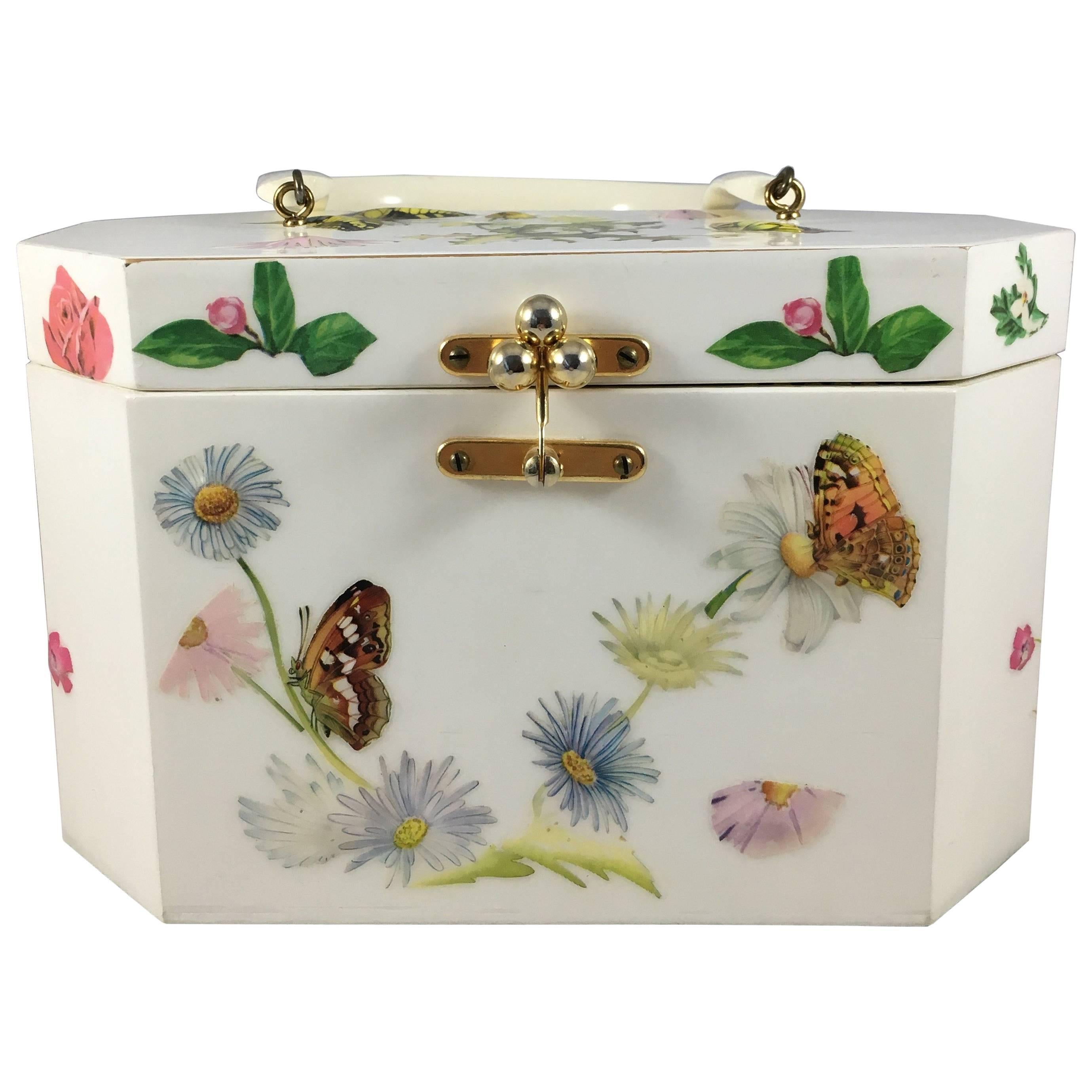 Annie Laurie Originals of Palm Beach Wooden Butterfly Purse 1970s