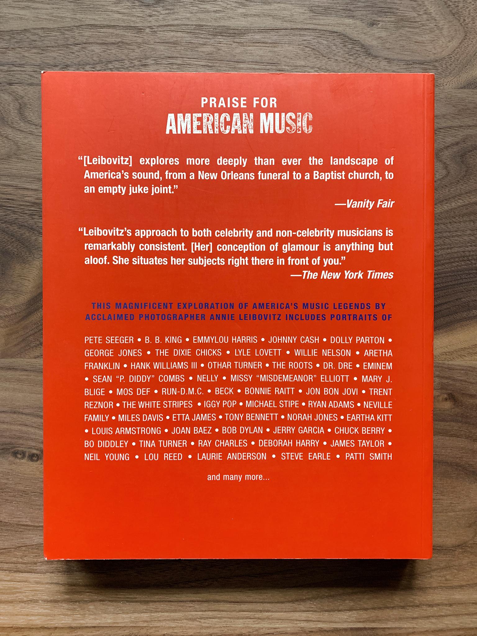 Paper Annie Leibovitz American Music, Photography Book