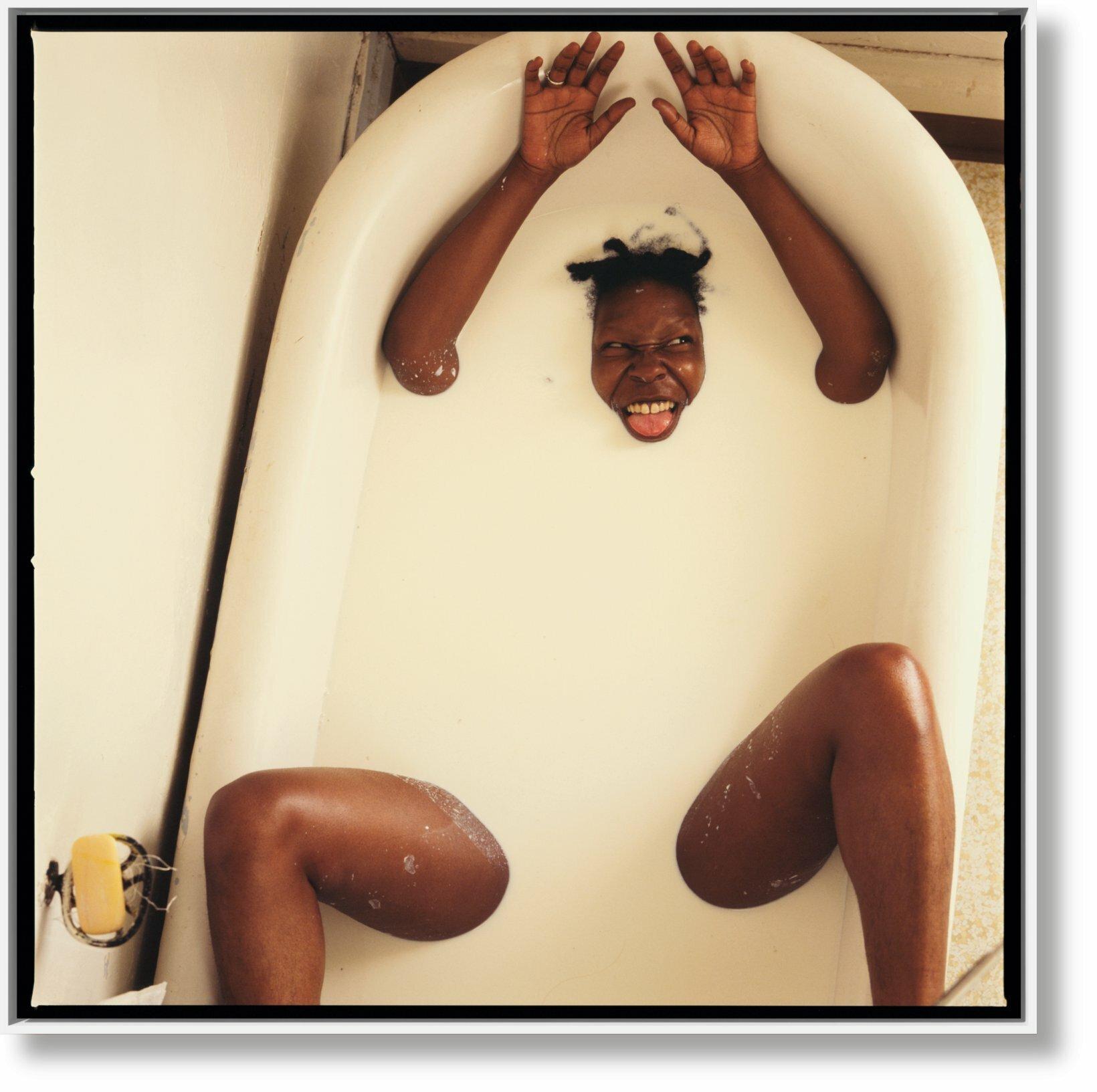 Whoopi Goldberg, Californie, 1984, signé, encadré, impression aluminium ChromaLuxe