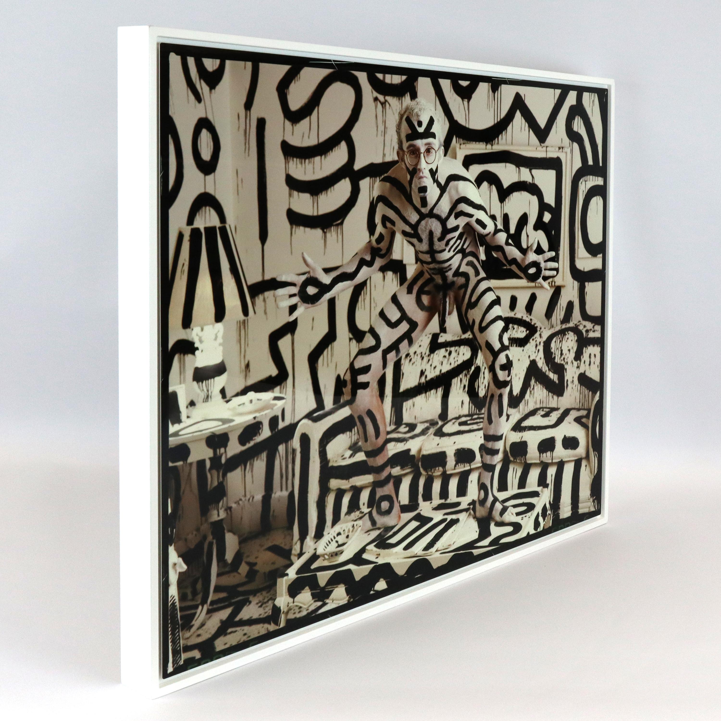 Retrato de Keith Haring por Annie Leibovitz, Toma icónica, Impresión en aluminio en venta 2