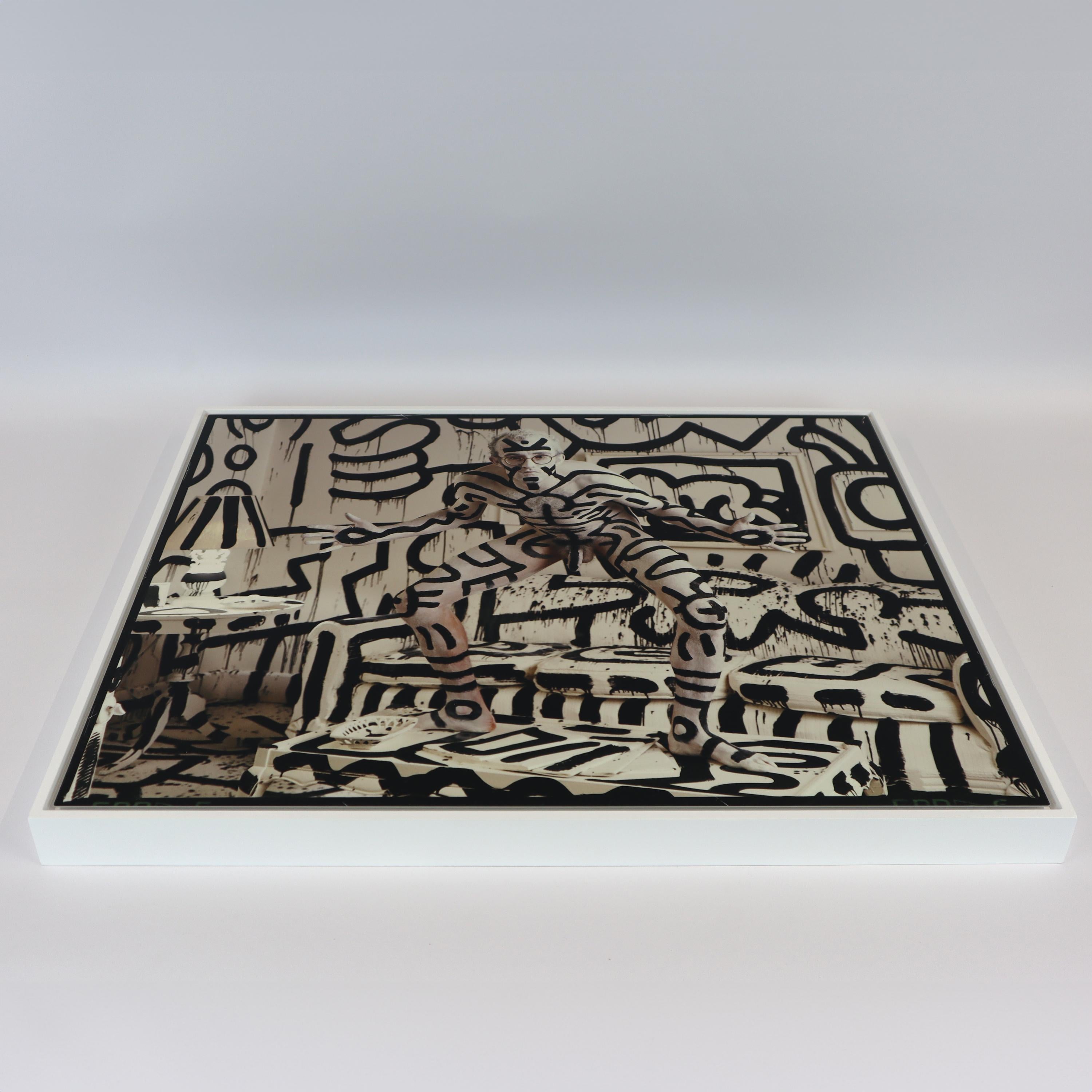Retrato de Keith Haring por Annie Leibovitz, Toma icónica, Impresión en aluminio en venta 4