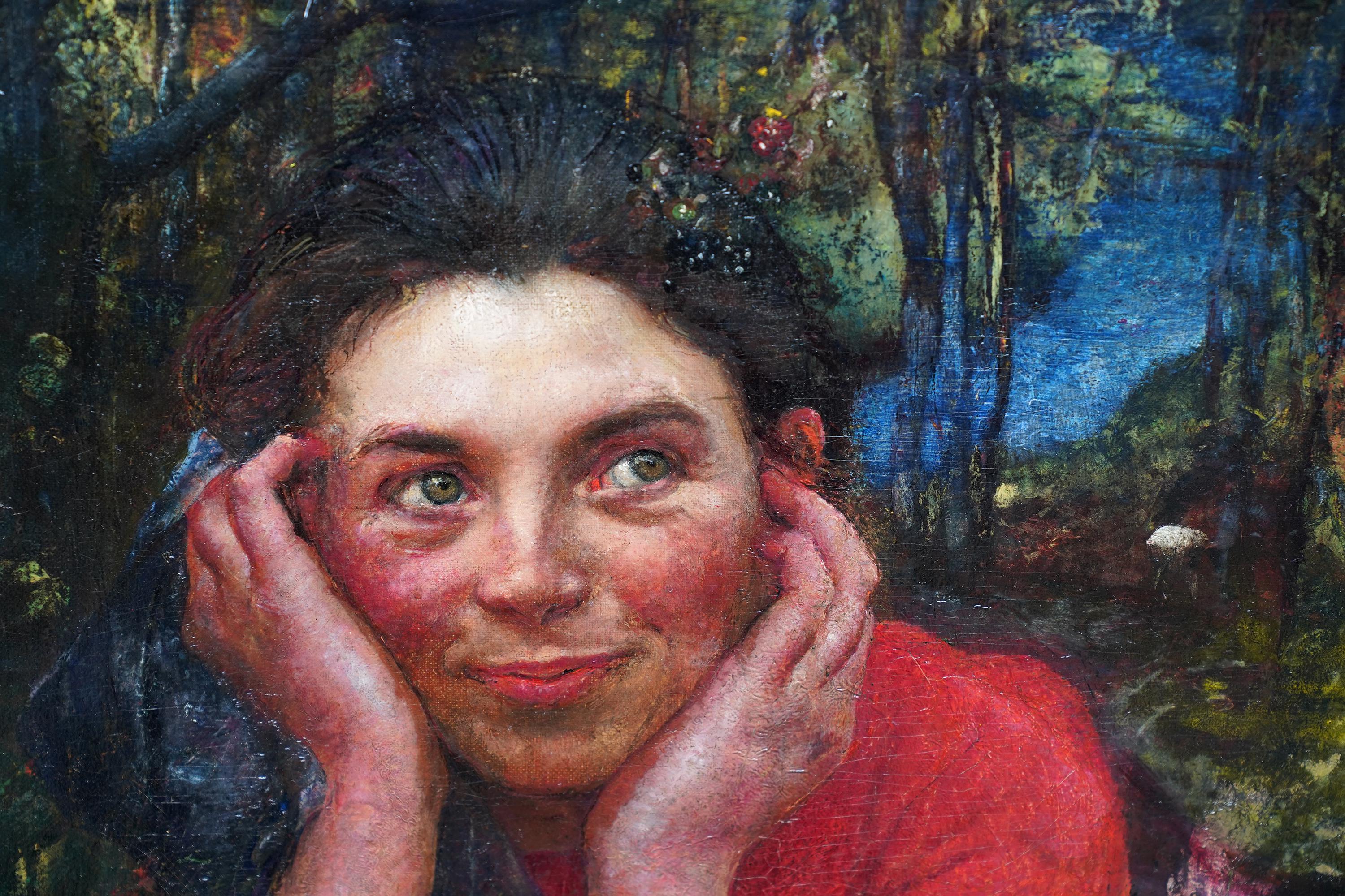 Questo superbo ritratto a olio del XIX secolo è opera della nota artista di Manchester Annie Louisa Swynnerton. Le sue opere sono state acquistate da artisti come George Clausen e John Singer Sargent. Swynnerton fu la prima donna a essere eletta