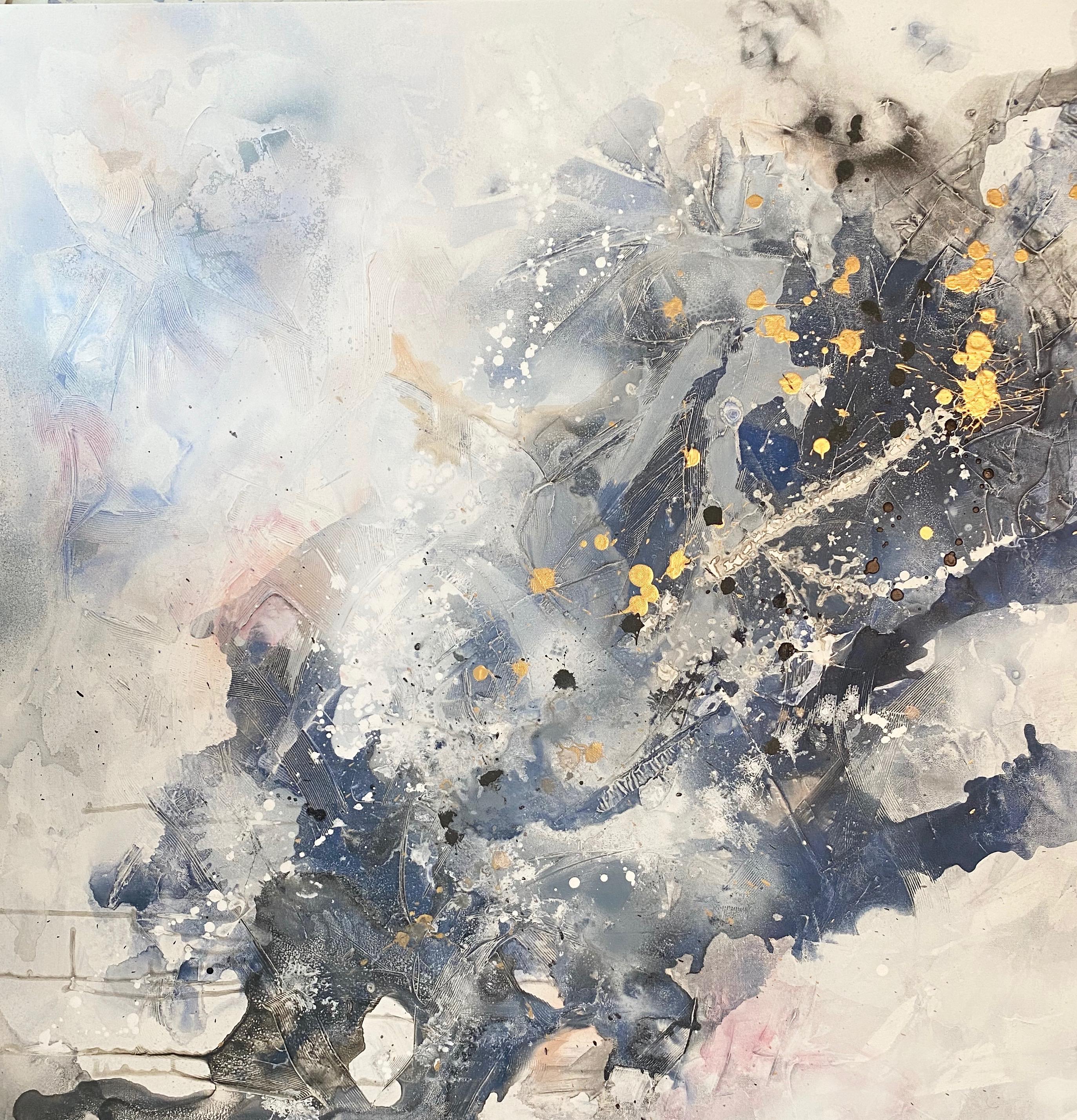 Cotton Candy Sherbert I is an abstract mixed media painting on canvas. Using her signature mix of airy colors contrasted by bold accents, Artist Annie Mandelkern expertly layers all together to create this stunningly textural piece. 

Cotton Candy