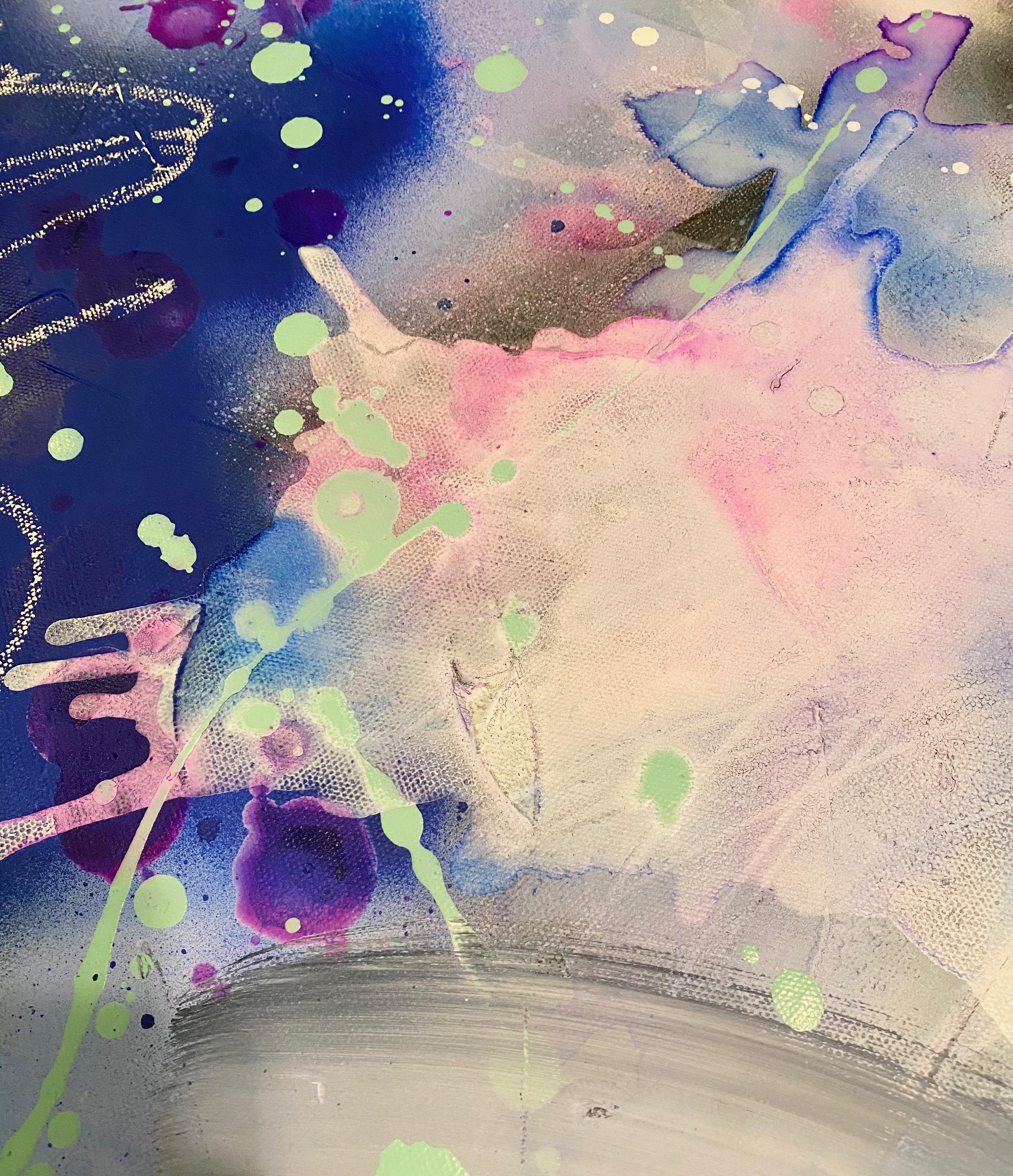 Q6, 2021, Mixed Media, Abstract Painting on Canvas, Signed 1