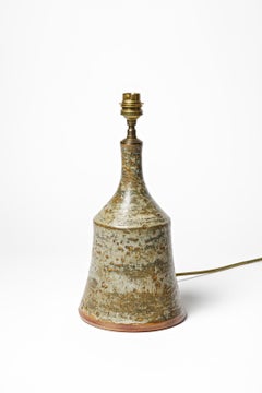 Annie Maume 20th Century Design Grey Ceramic Table Lamp La Borne 1970