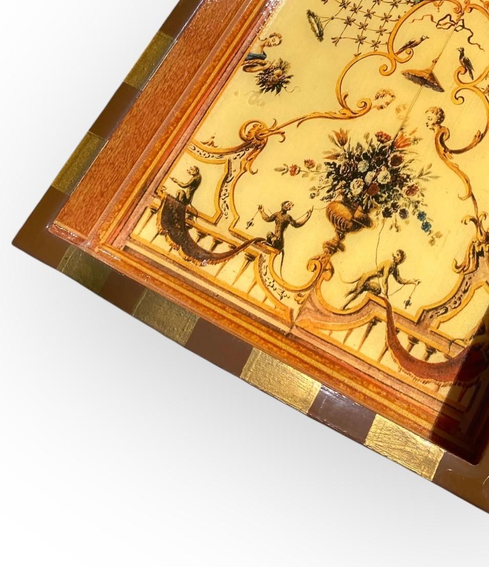 Annie Modica Florentine signiert lackiert Serviertablett im Angebot 12