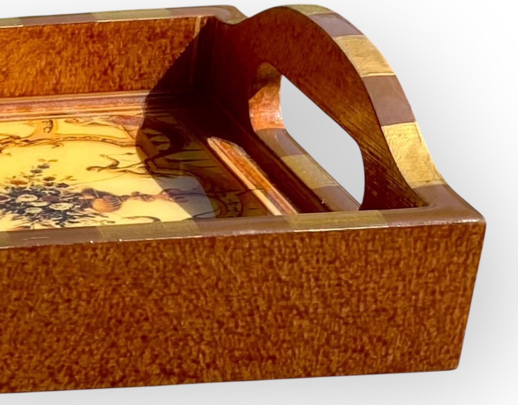 Annie Modica Florentine signiert lackiert Serviertablett im Angebot 13