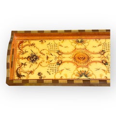 Annie Modica Florentine Signed Lacquered Serving Tray