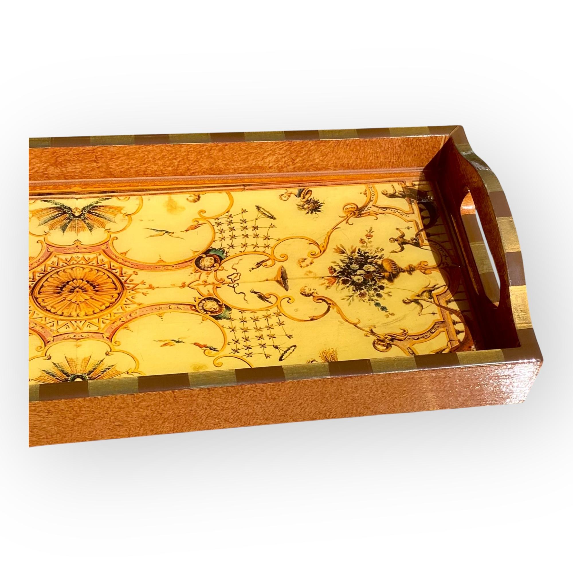 Annie Modica Florentine signiert lackiert Serviertablett im Angebot 1