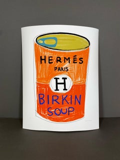 4 fashion icons soup can prints, colorful limited edition digital paintings