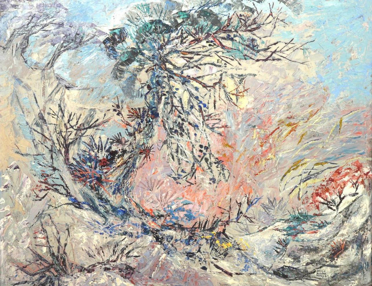 Ölgemälde Afrikanische amerikanische Frau, Kunst Annie Nobles Miller, Indian River, Florida im Angebot 1