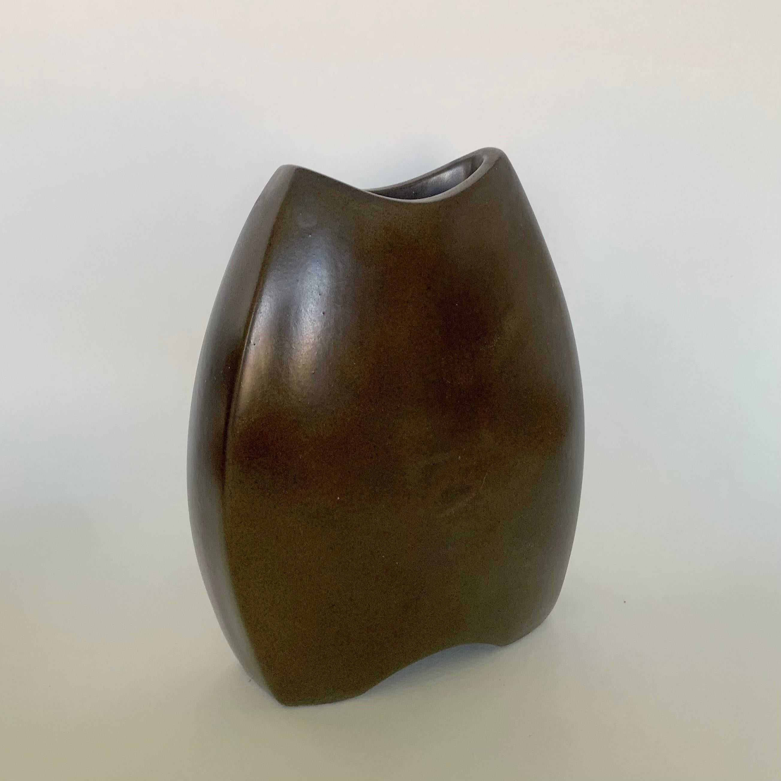Annie Palisot Enameled Ceramic Vase , circa 1970, Belgium. In Good Condition For Sale In Brussels, BE