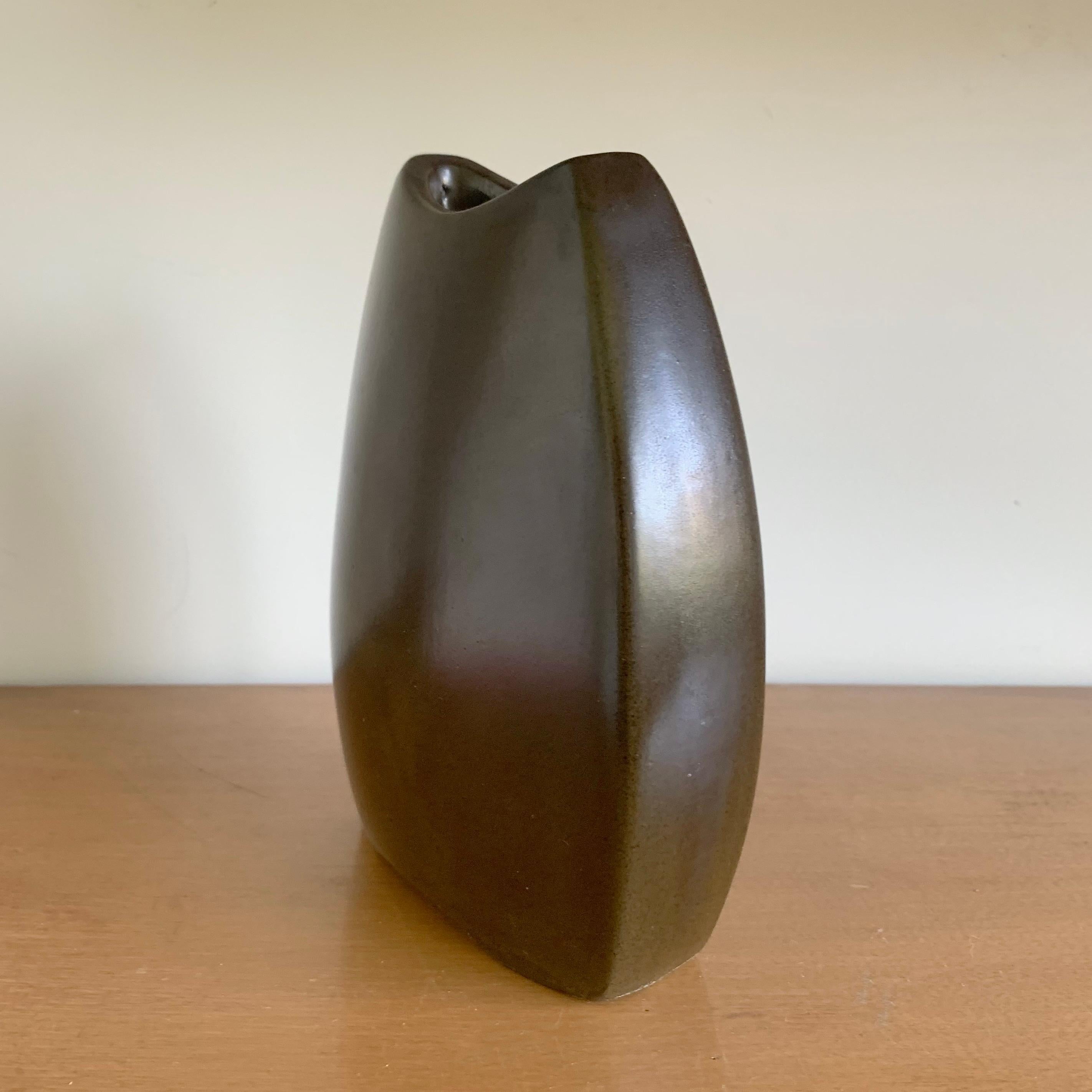 Annie Palisot Enameled Ceramic Vase , circa 1970, Belgium. For Sale 2