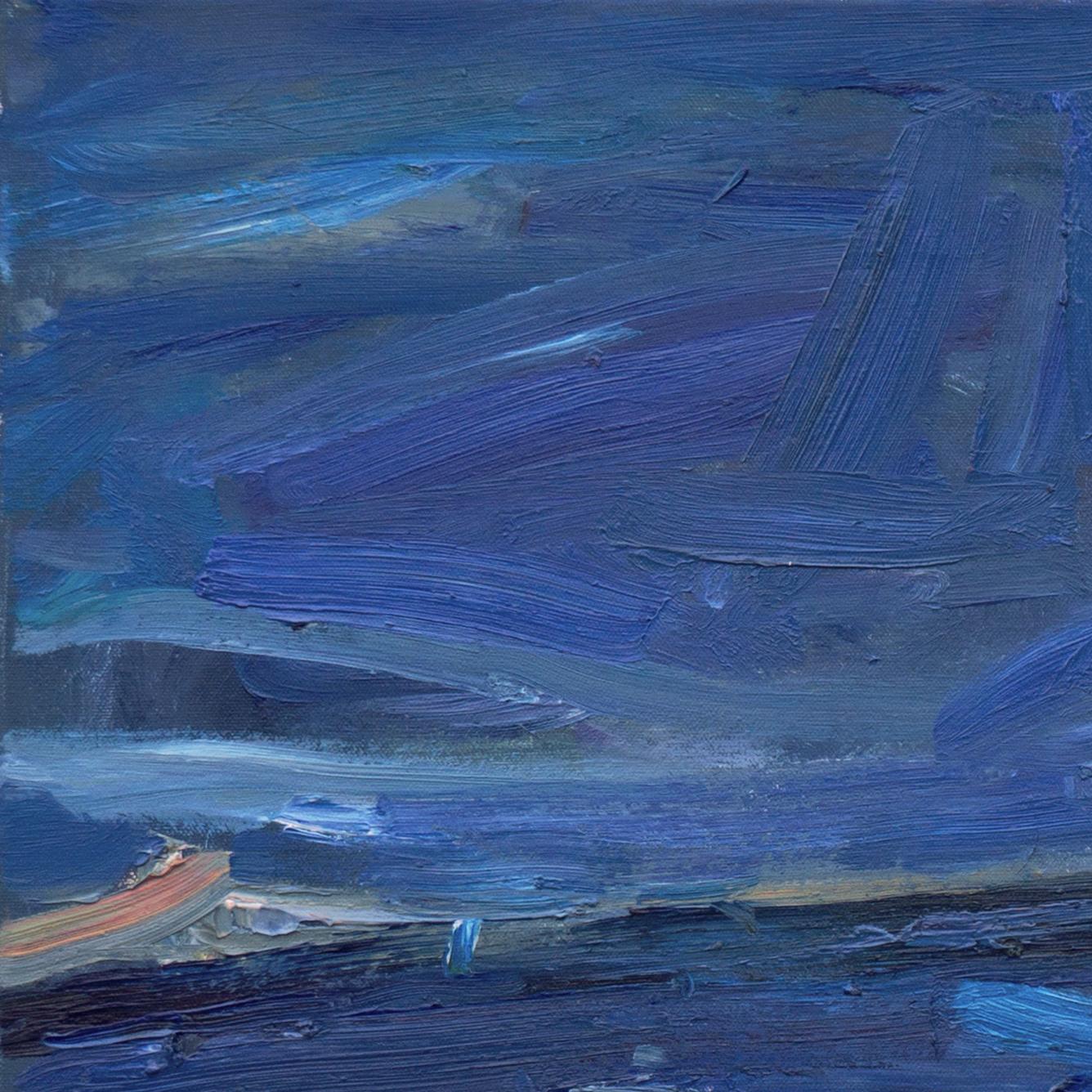 Natura morta, avorio e blu', Artista donna cinese-americana, Accademia di Guangzhou - Painting Espressionista di Annie Peony Zhang