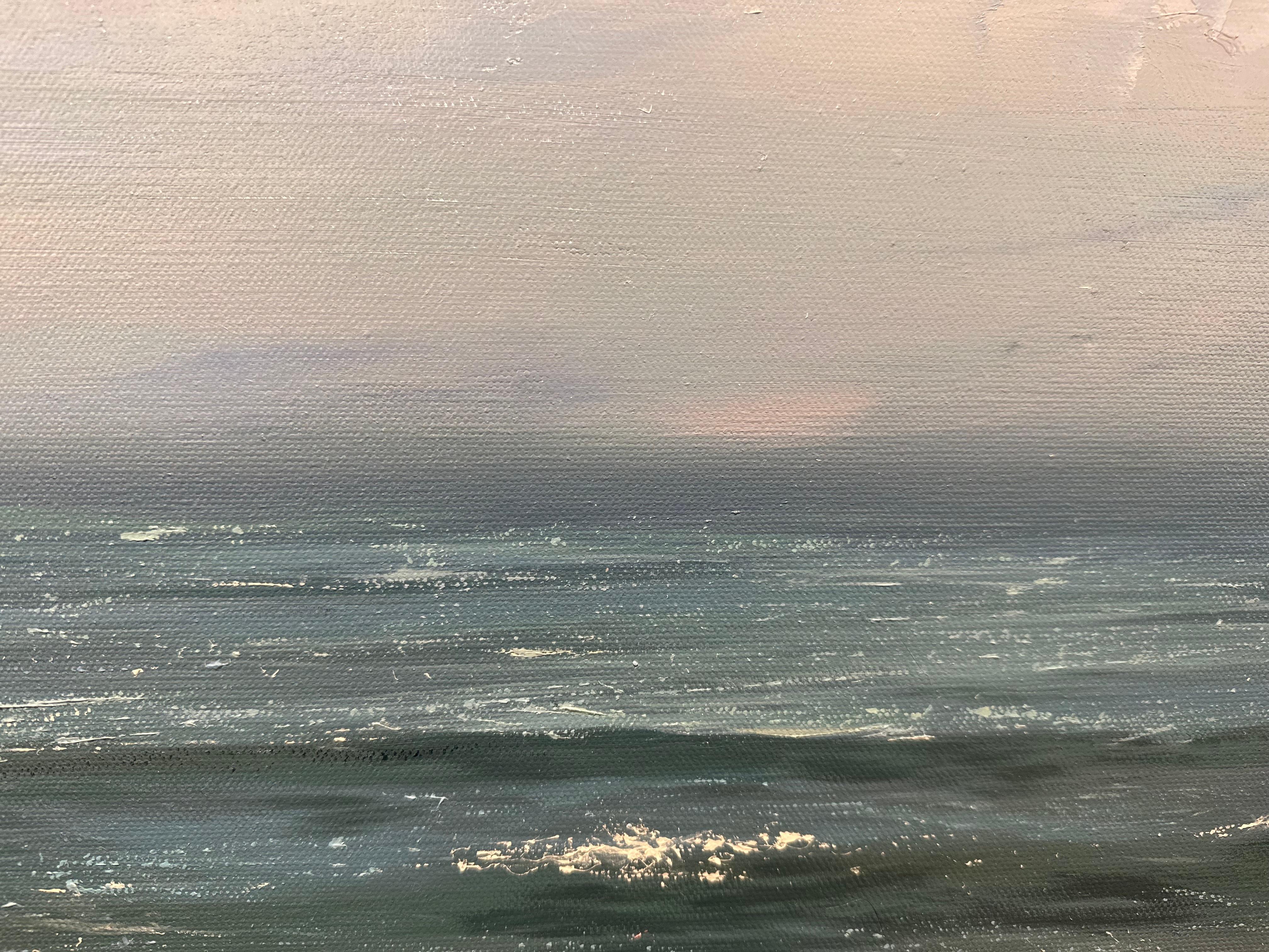 foggy ocean painting