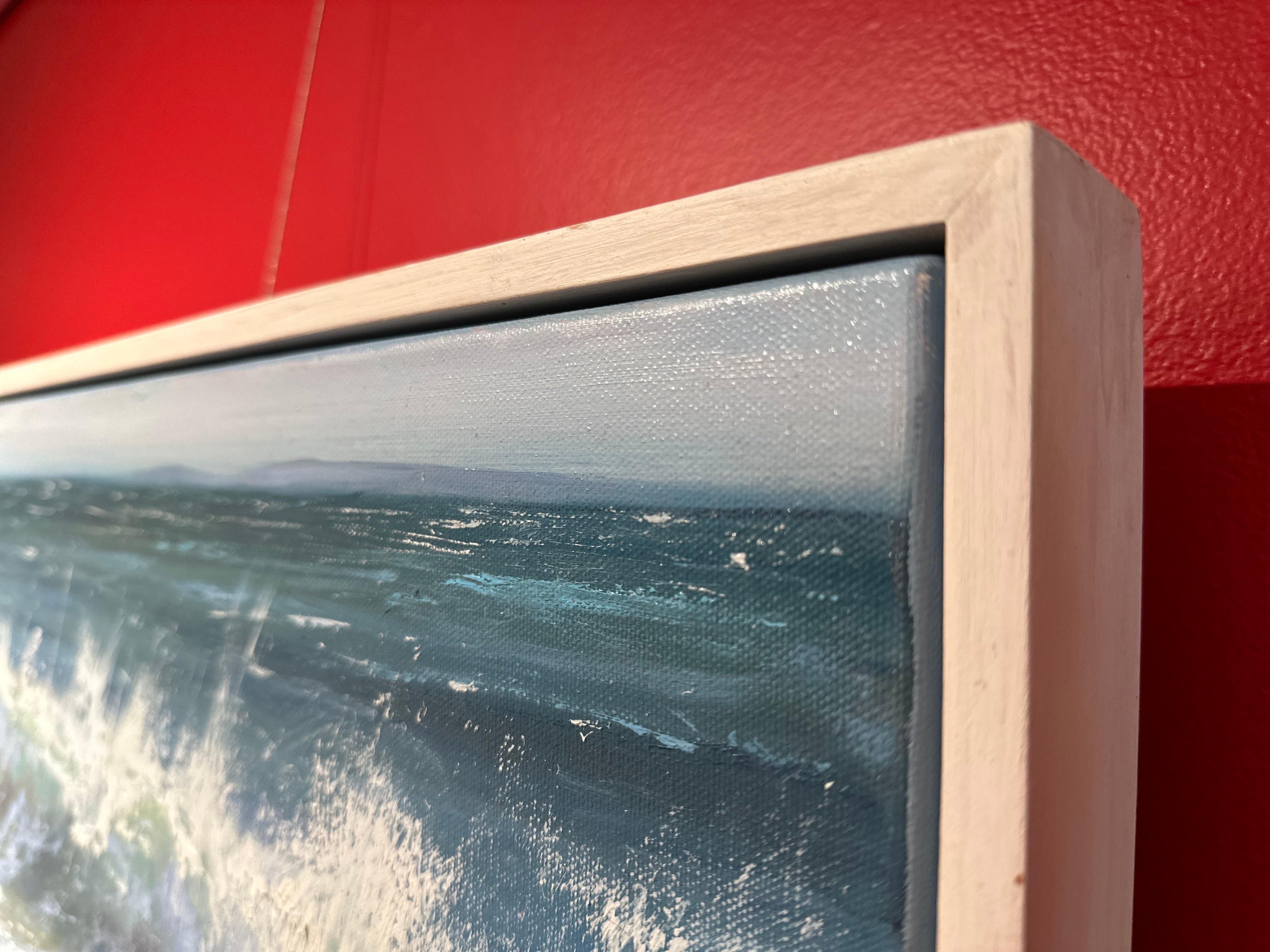 „Coastal Surf“ horizontales Ölgemälde mit Wellen, die im Meer zerbrechen im Angebot 1