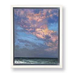 "Twilight Glow" Purple Skyscape above deep blue sea.