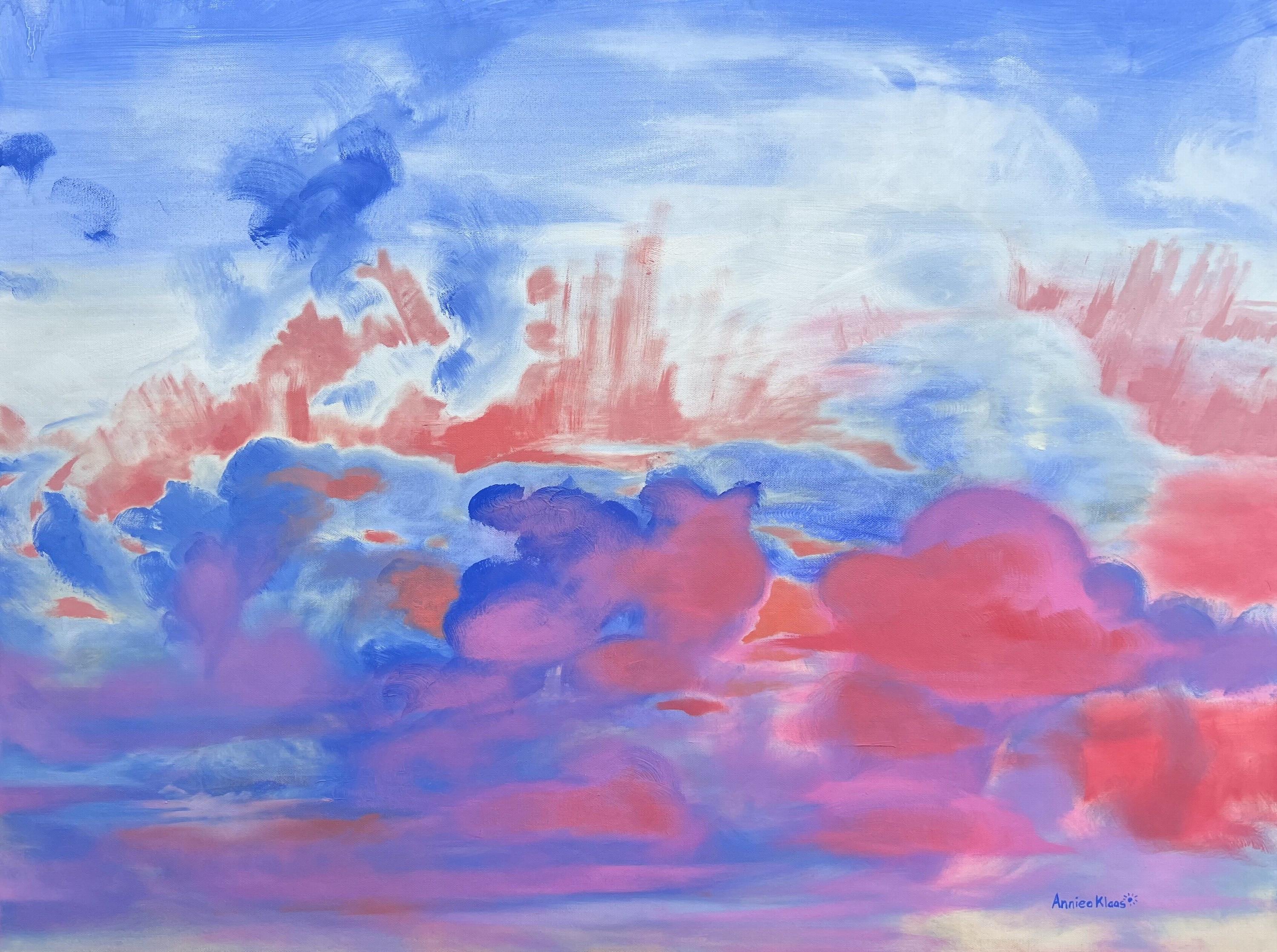 Après-goutte, paysage ciel, chaud, bleuté, vibrant, rêveur, ~29% off