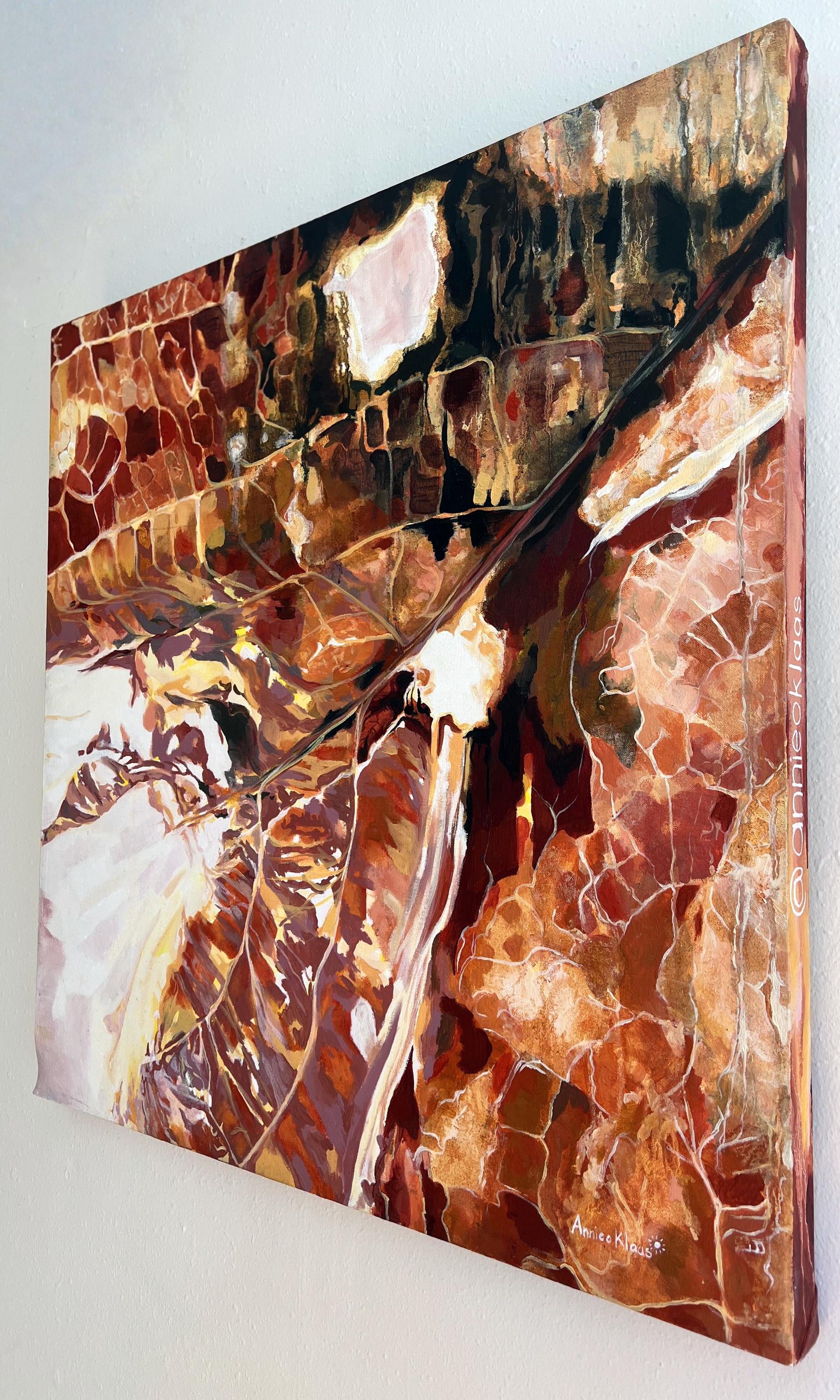 Roble (Tejido) (Abstracto, Realismo, Hoja, Patrones, Arte Botánico, ~28% DESCUENTO) - Painting Moderno de Annieo Klaas