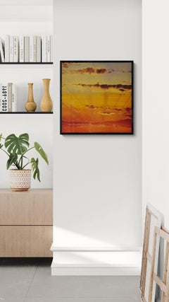 Orange Sky (Skyscape, Warm, Glowing, Vibrant, Dreamy, Sun, Rays, Clouds)