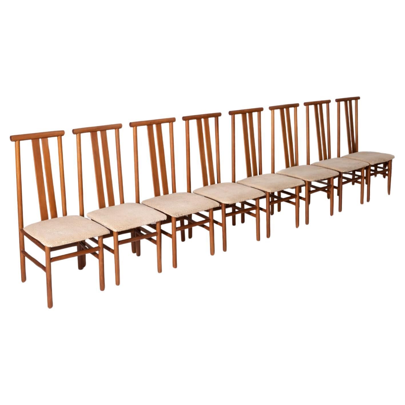 Annig Sarian Set of Eight Postmodern Dining Chairs "Zea" for T70 For Sale