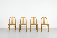 Annig Sarian T70 Thalia Oak & Paper Cord Chairs for Tisettanta, Set of 4