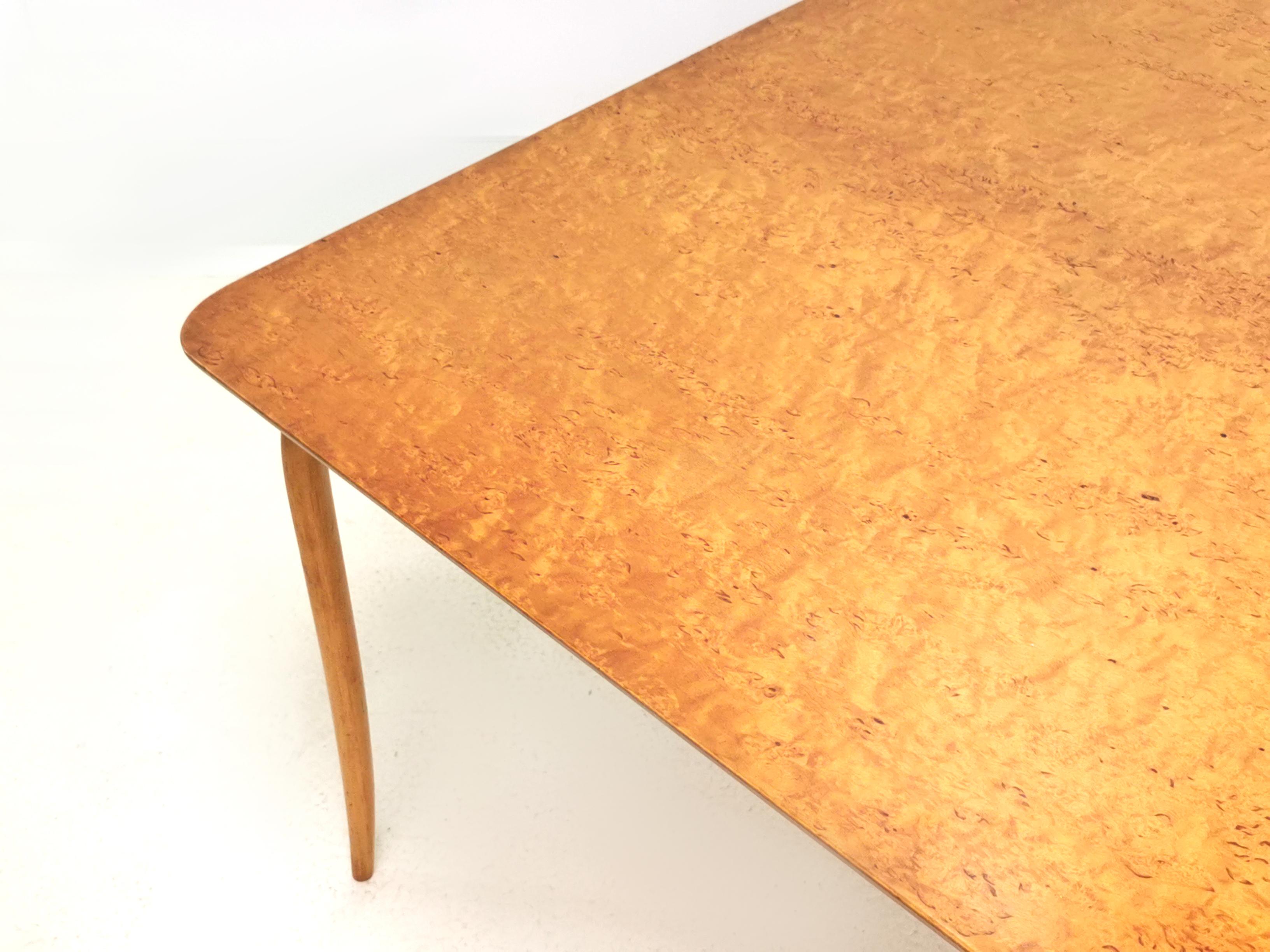 Birdseye Maple Mid Century coffee table

A square 'Annika' Mid-Century Birdseye maple coffee table by Bruno Mathsson

Designed by Bruno Mathsson for Karl Mathsson, Sweden, with a square Birdseye Maple top with rounded corners raised on laminated