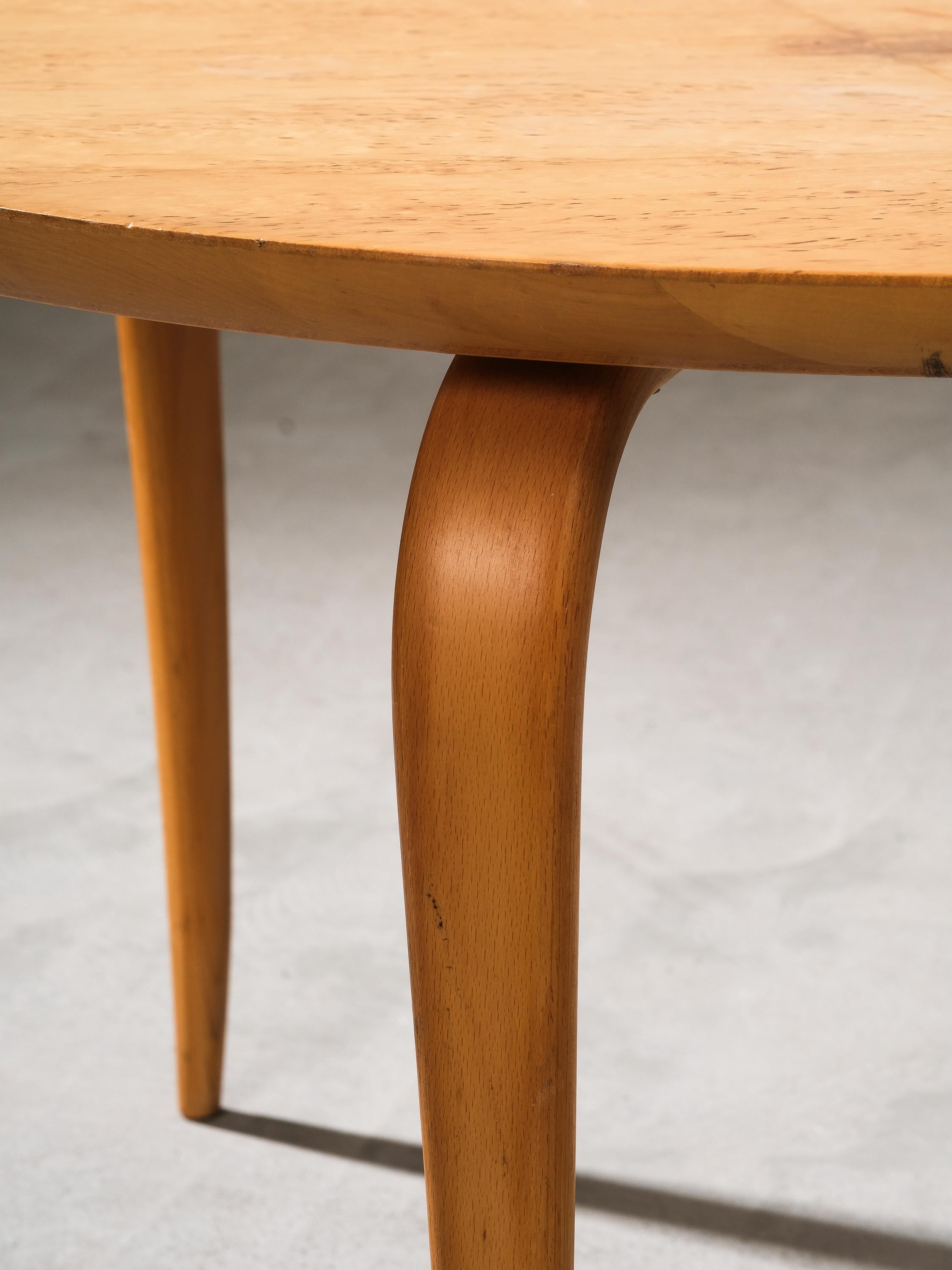 Table basse Annika en bouleau de souche par Bruno Mathsson pour Dux, Suède en vente 3