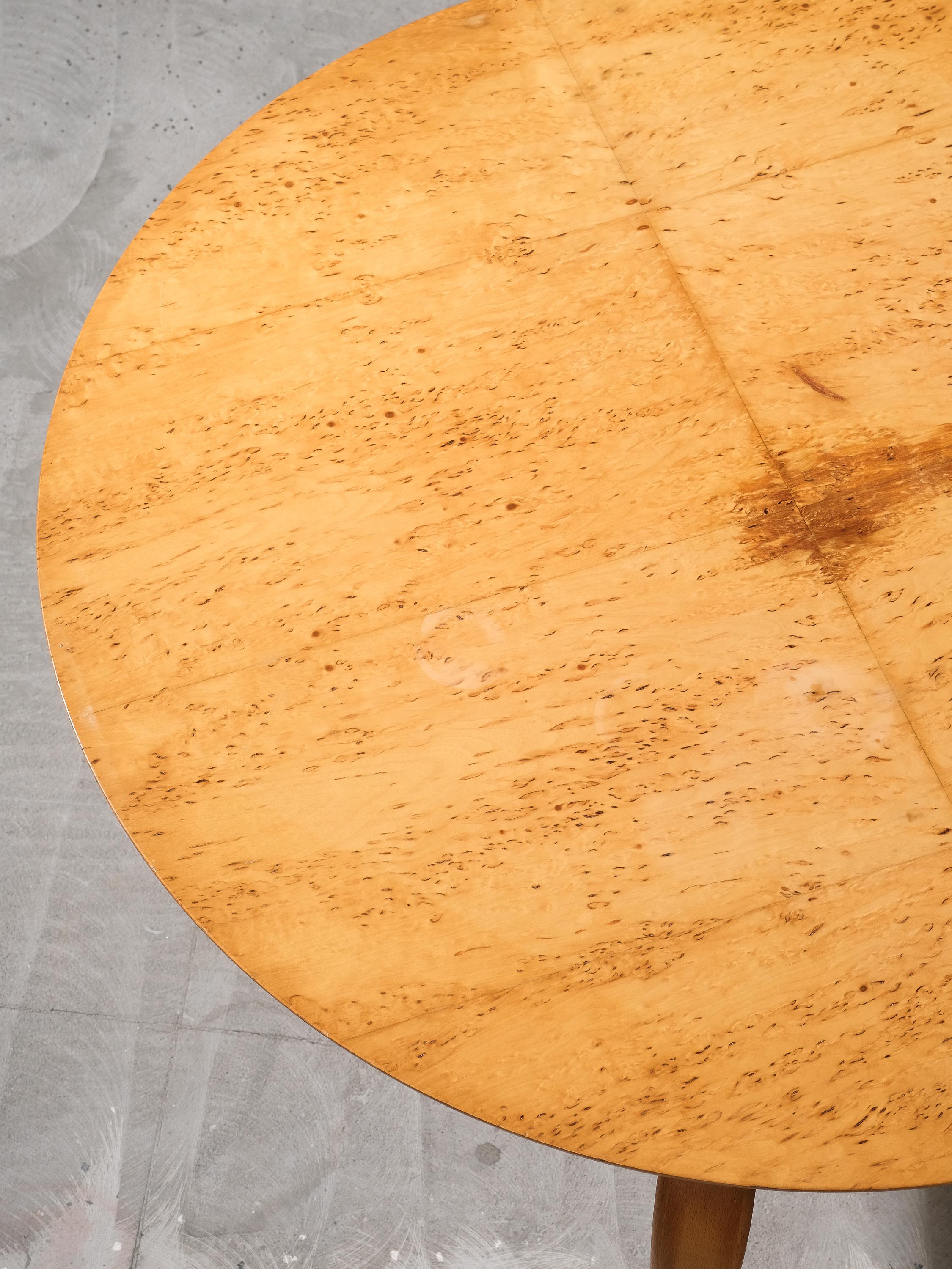 Table basse Annika en bouleau de souche par Bruno Mathsson pour Dux, Suède Bon état - En vente à Karis, Nyland