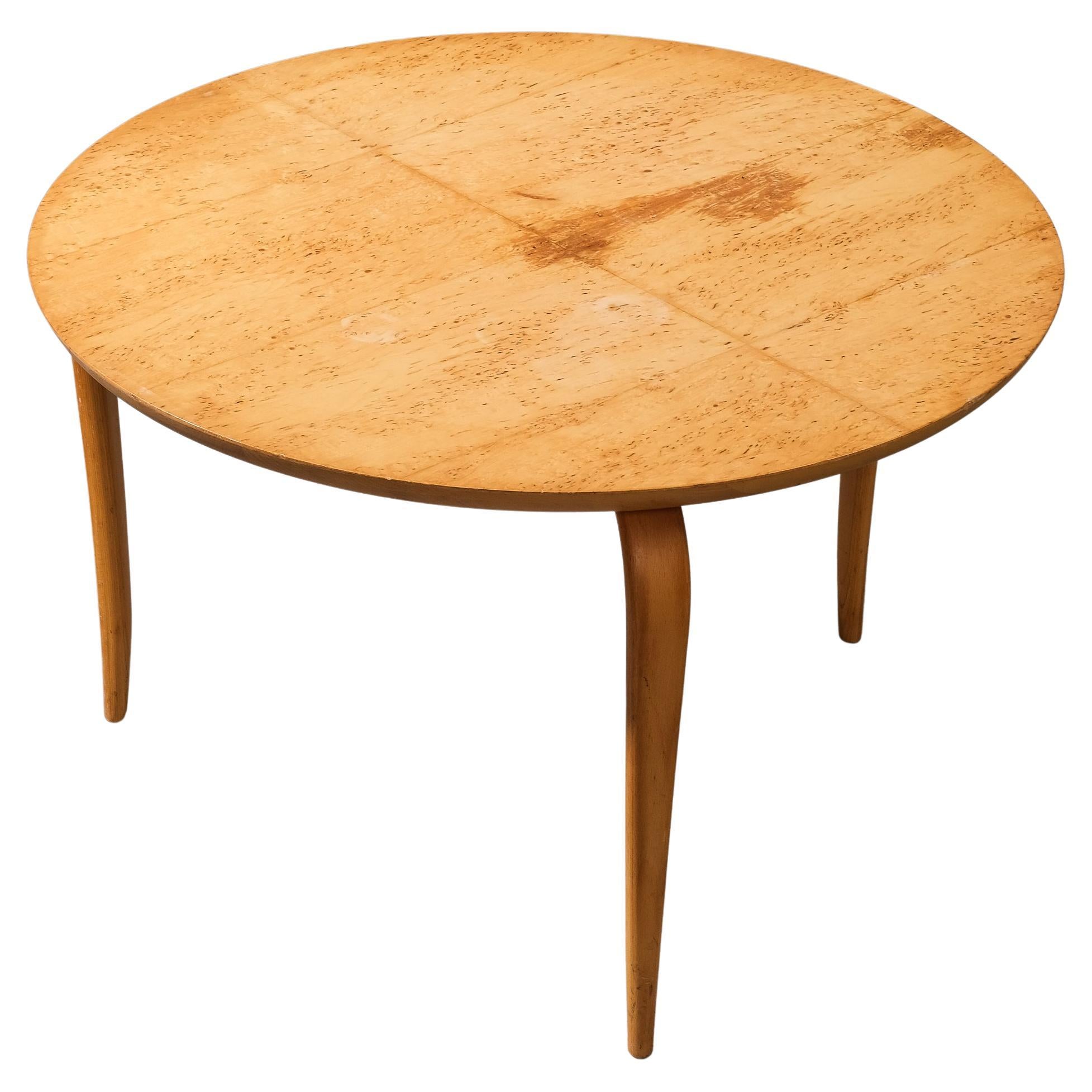 Annika Couchtisch aus Masur Birke von Bruno Mathsson für Dux, Schweden