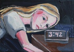 "Study of Insomnia" Painting, Oil on Linen