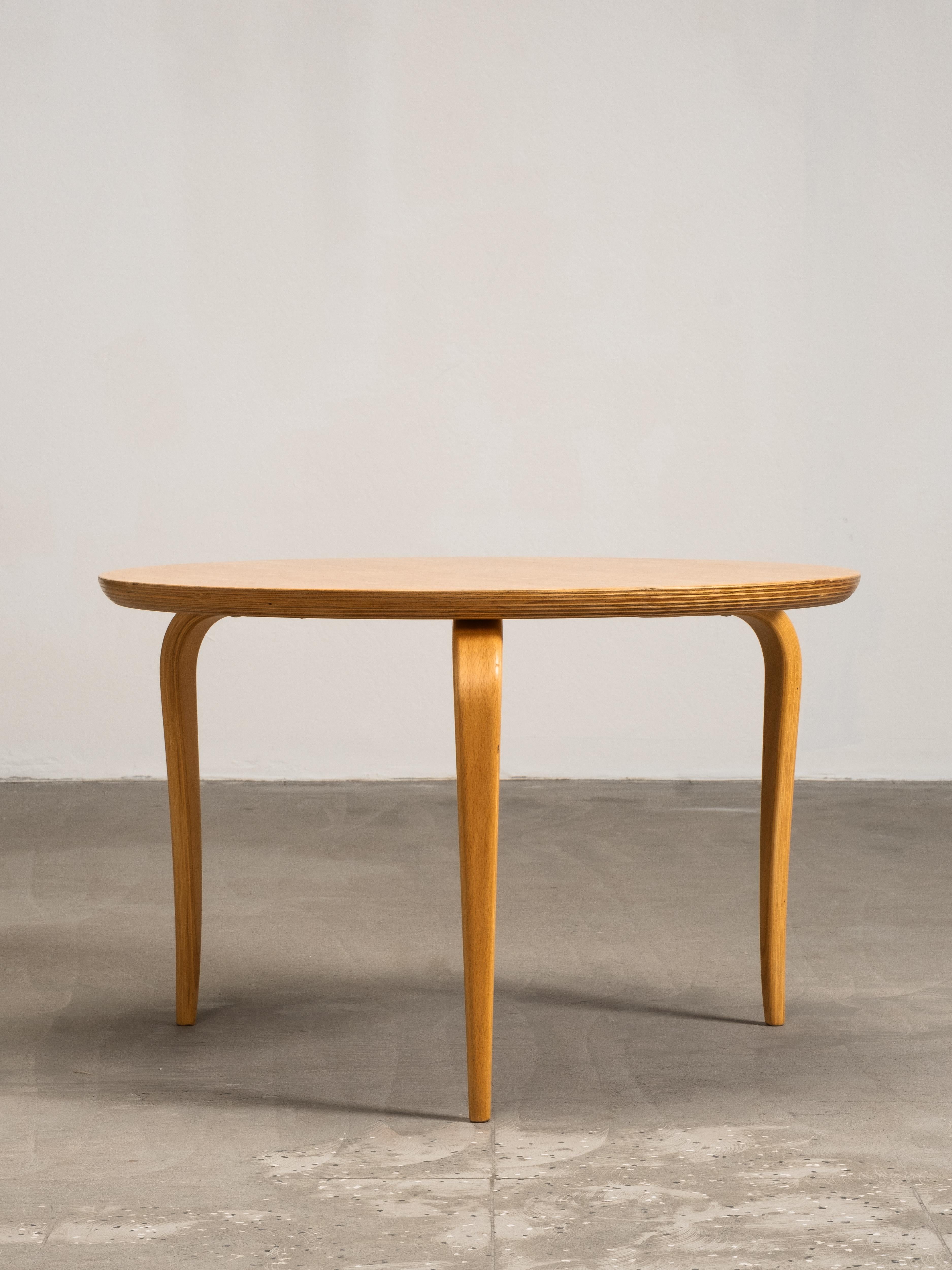 “Annika” Curly Birch Coffee Table by Bruno Mathsson for Dux, Sweden, 1960s For Sale 4