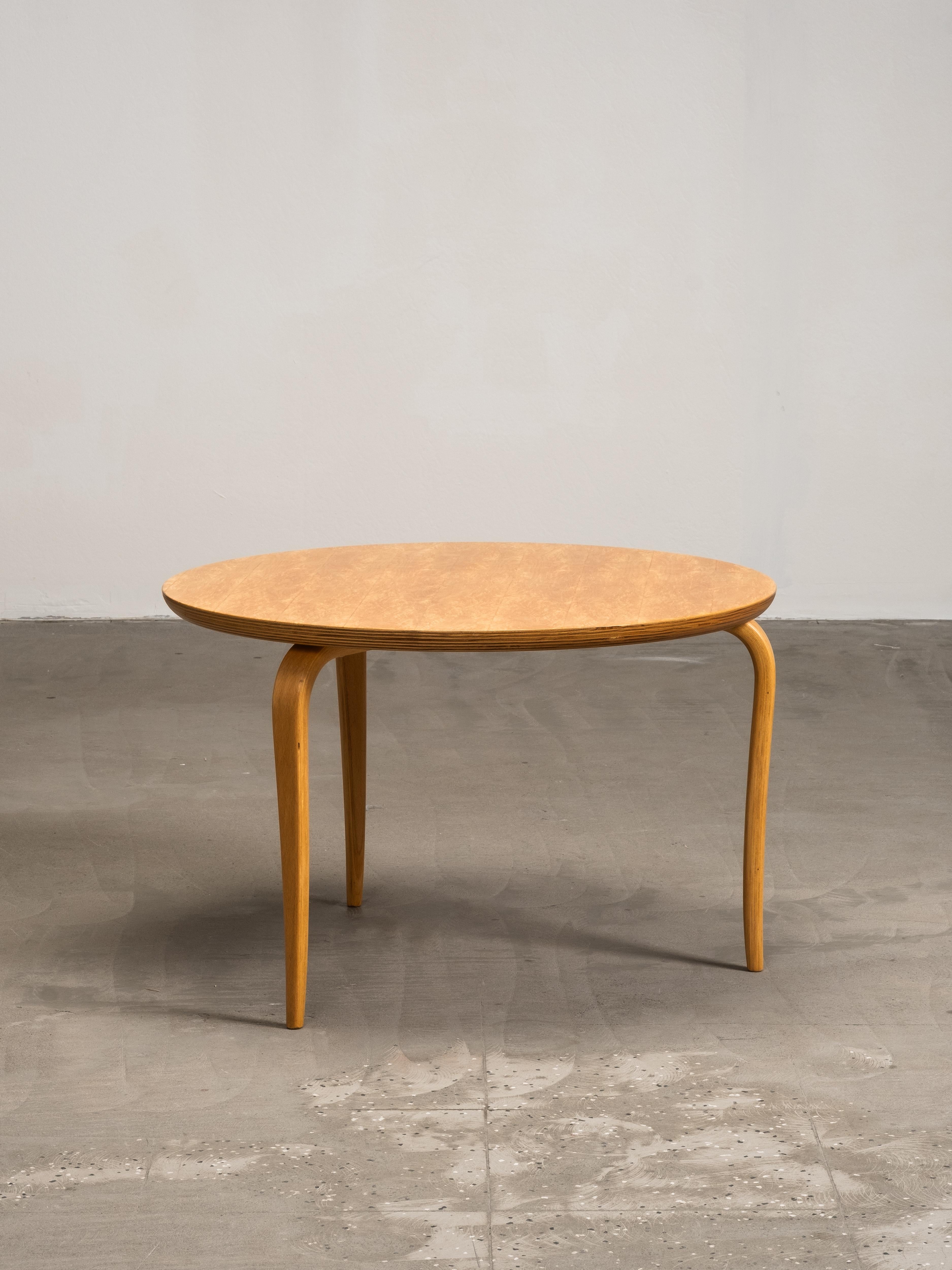 “Annika” Curly Birch Coffee Table by Bruno Mathsson for Dux, Sweden, 1960s For Sale 7