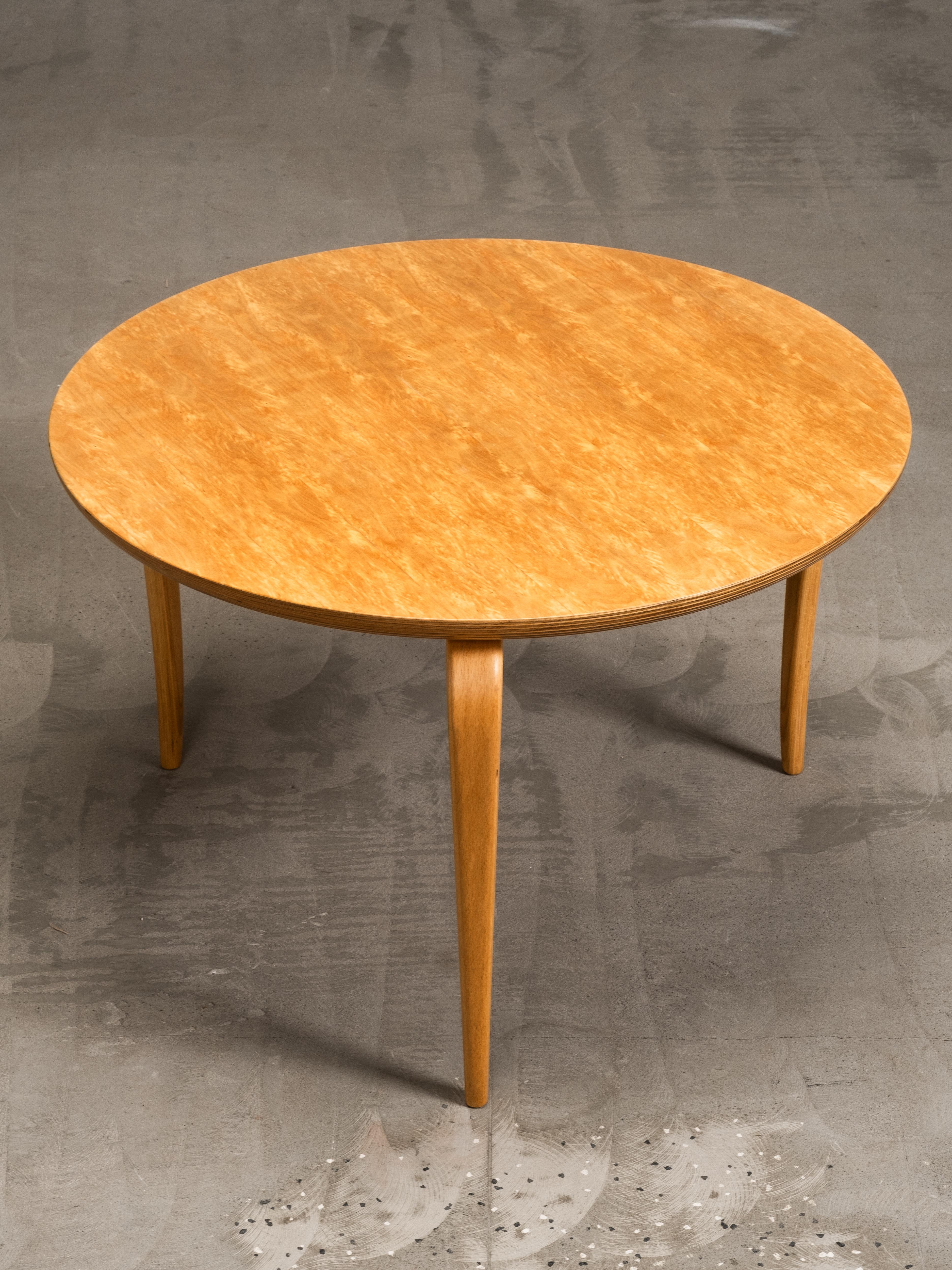 Swedish “Annika” Curly Birch Coffee Table by Bruno Mathsson for Dux, Sweden, 1960s For Sale