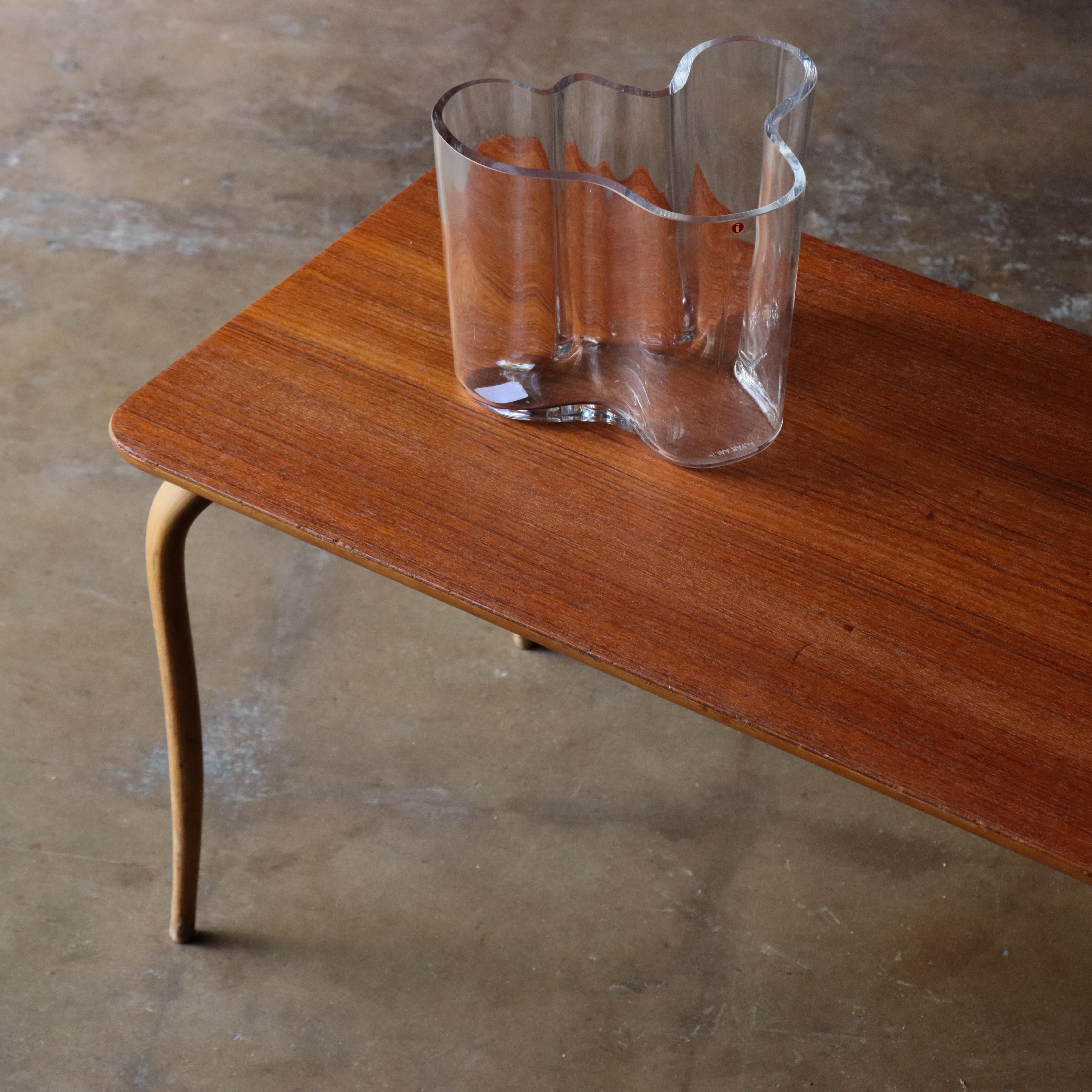 “Annika” Side Table by Bruno Mathsson, Teak, Beech, Sweden 1950 5