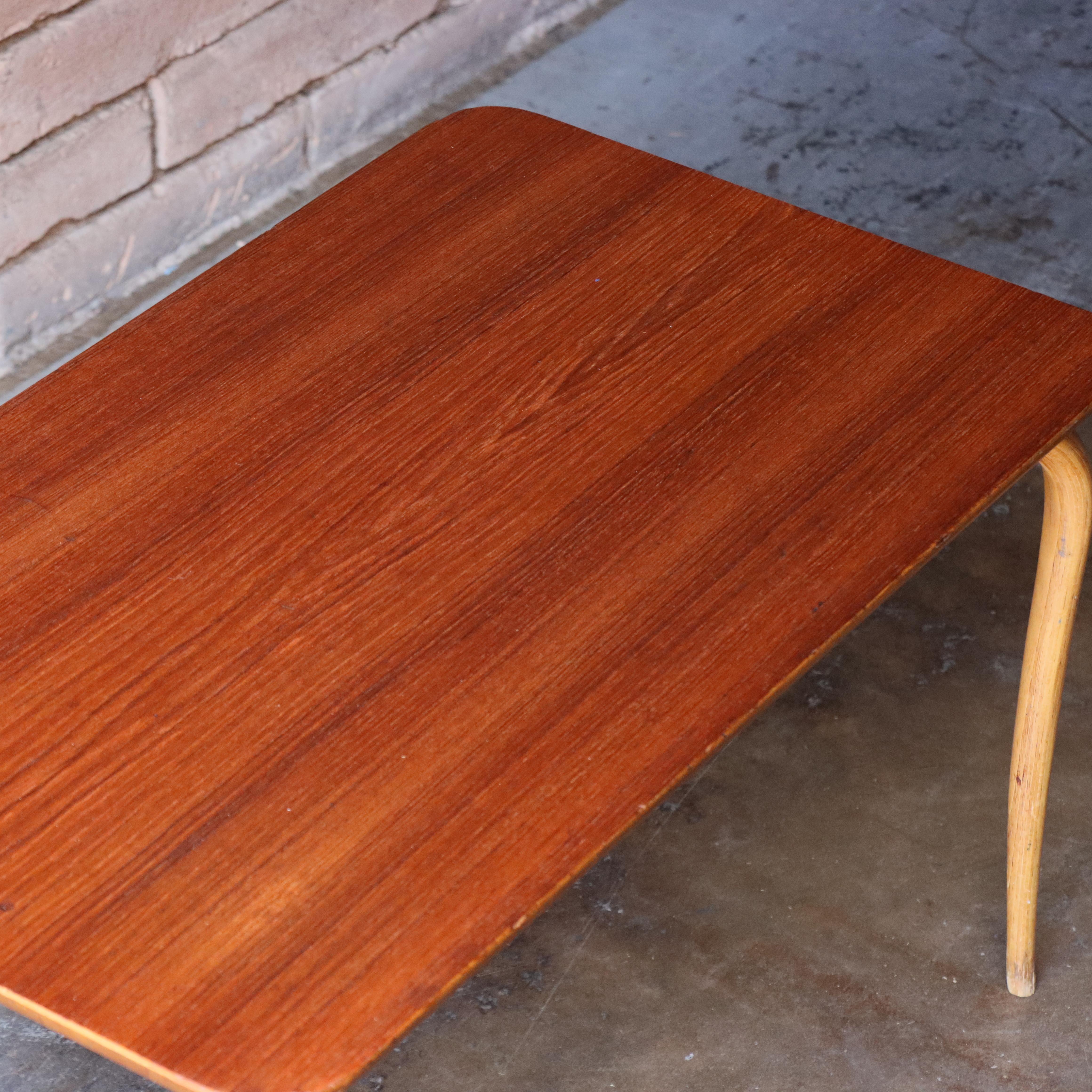 Danish “Annika” Side Table by Bruno Mathsson, Teak, Beech, Sweden 1950
