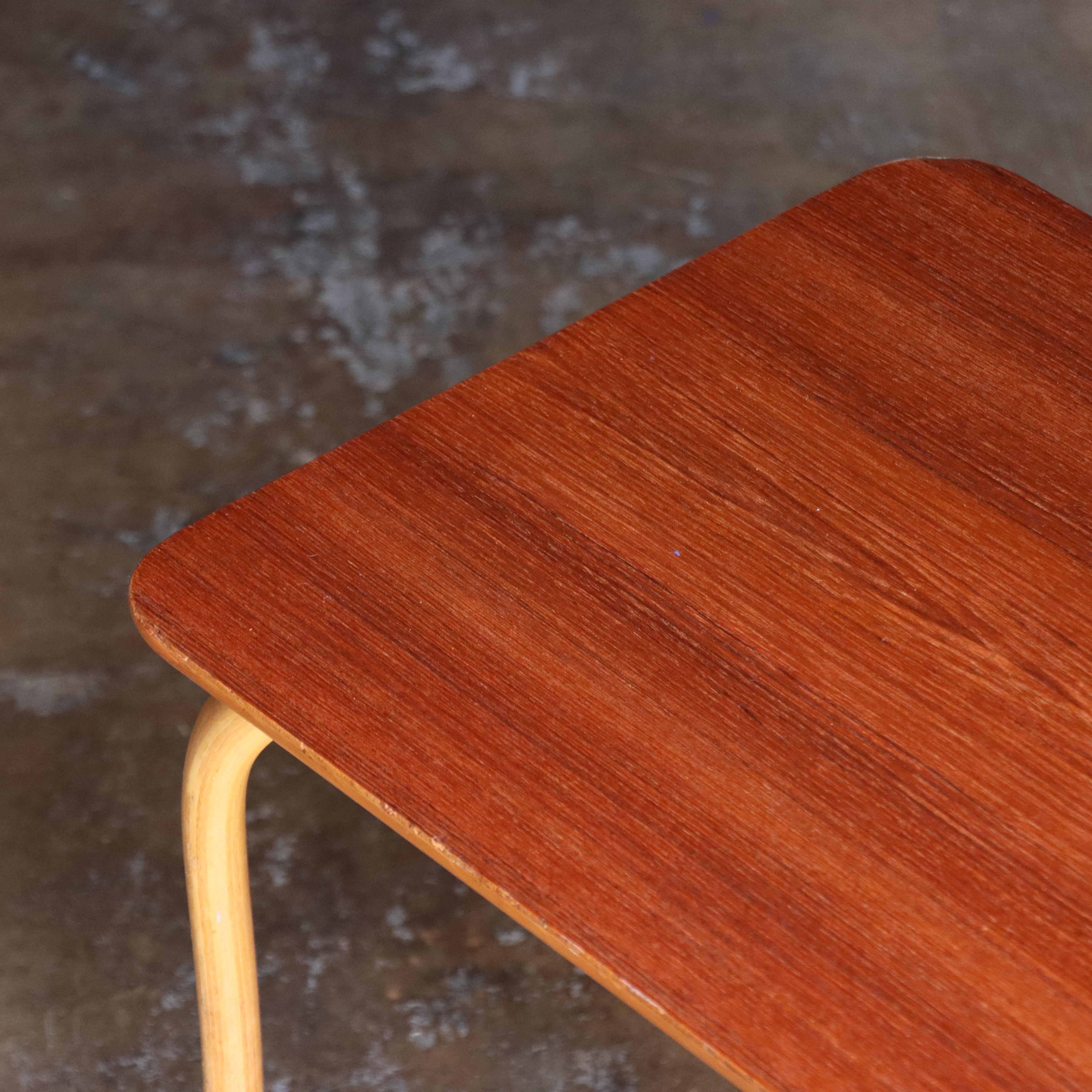 Mid-20th Century “Annika” Side Table by Bruno Mathsson, Teak, Beech, Sweden 1950